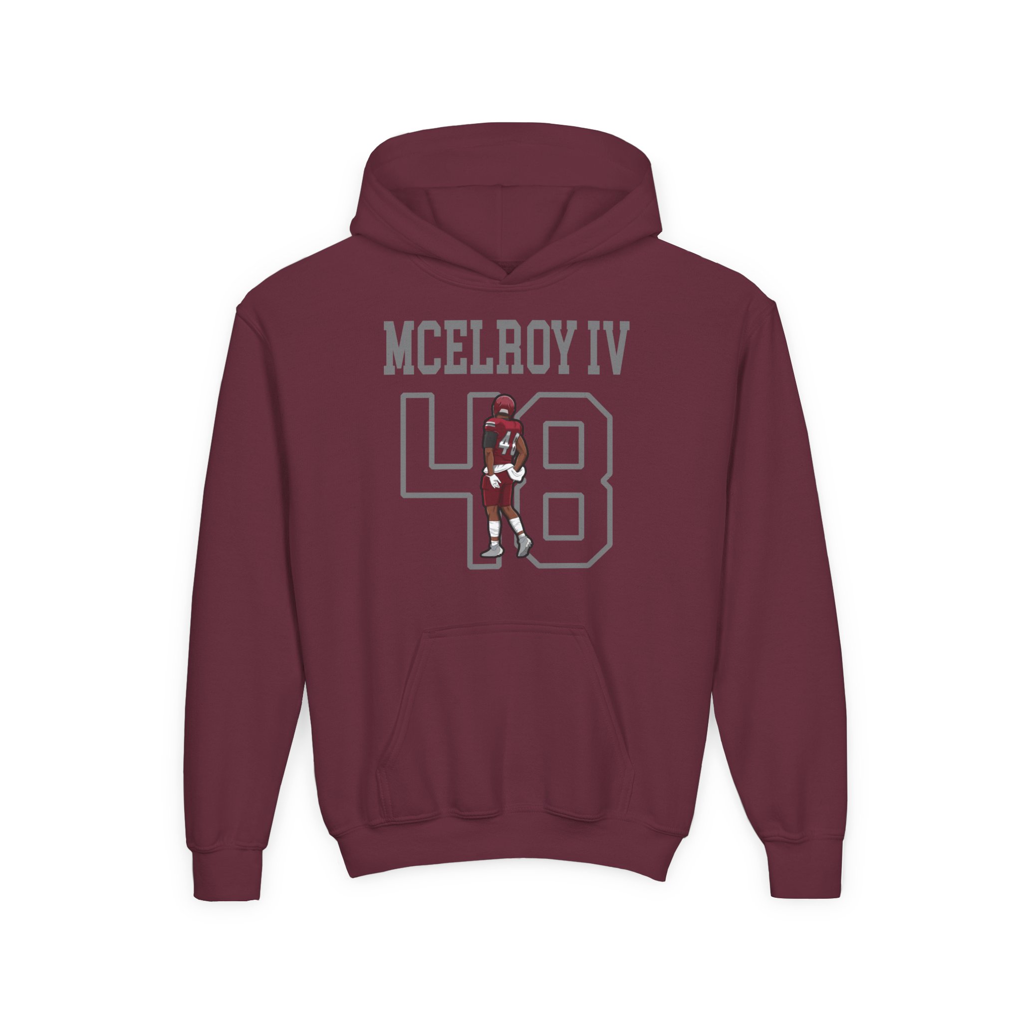 Youth Hoodie — character_shirsey in Maroon