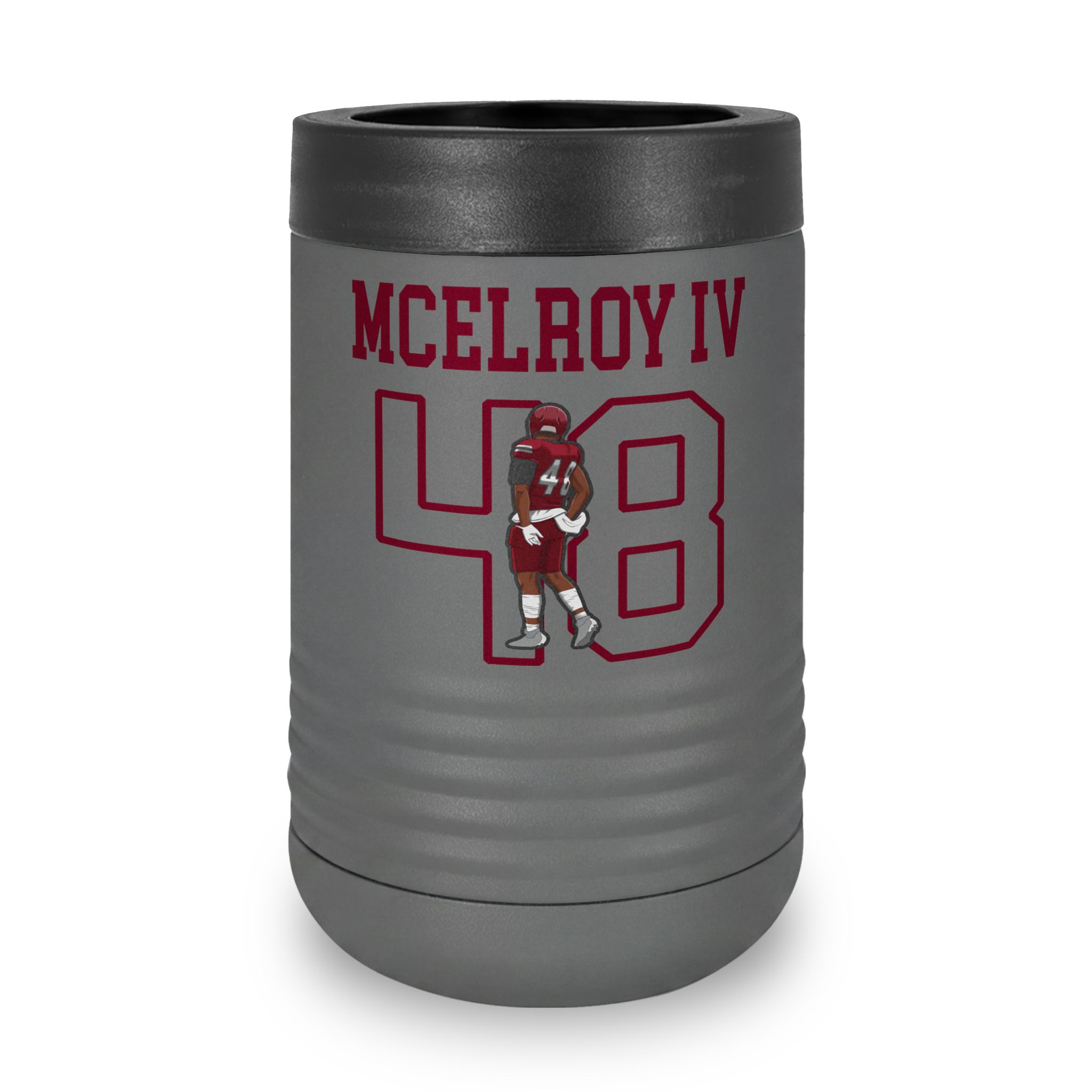 Stainless Can Cooler — character_shirsey in Grey