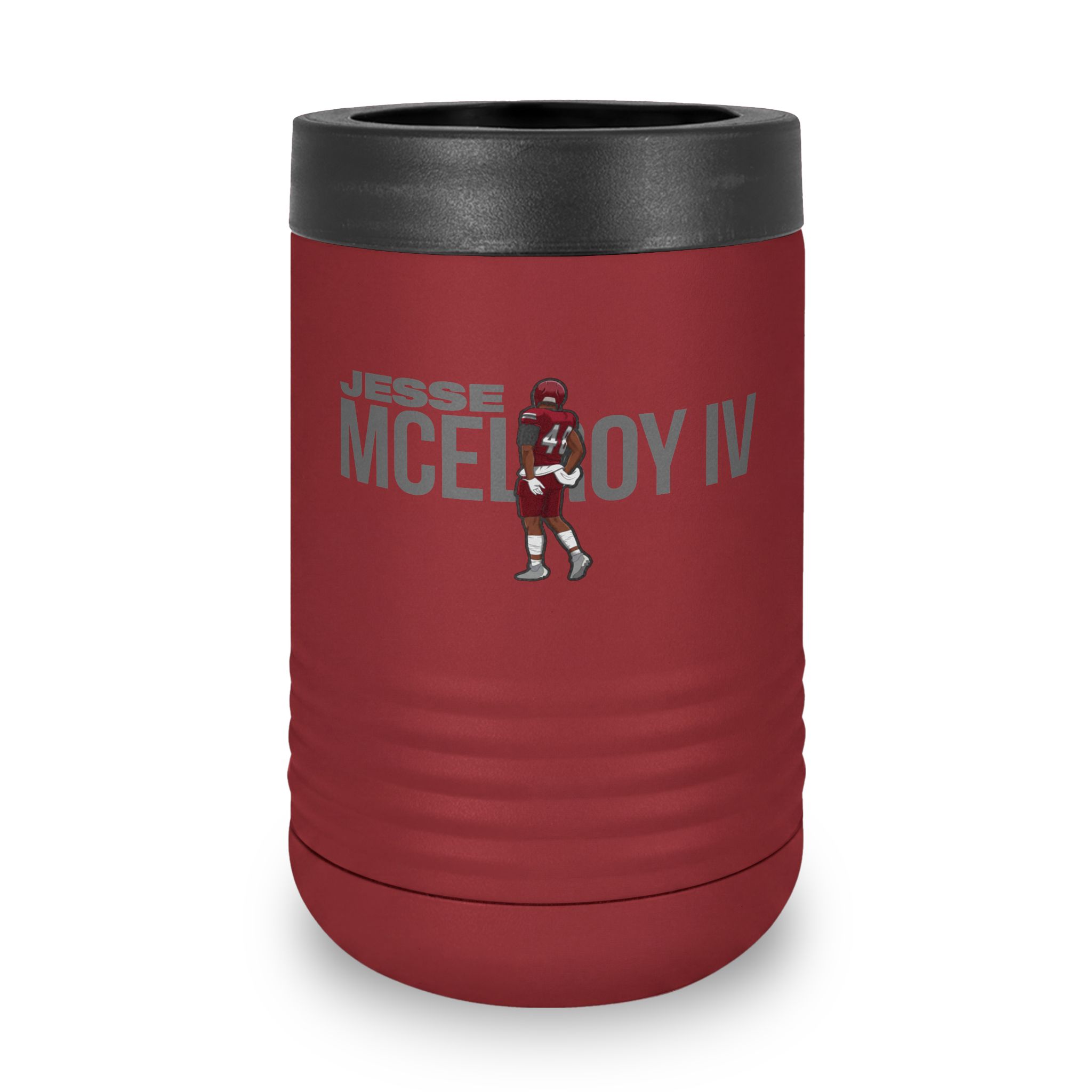 Stainless Can Cooler — character_player_name in Maroon