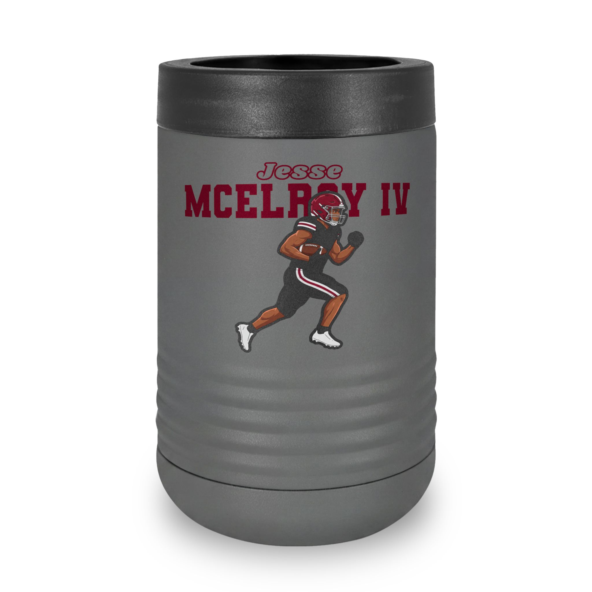 Stainless Can Cooler — character_name_arch in Grey