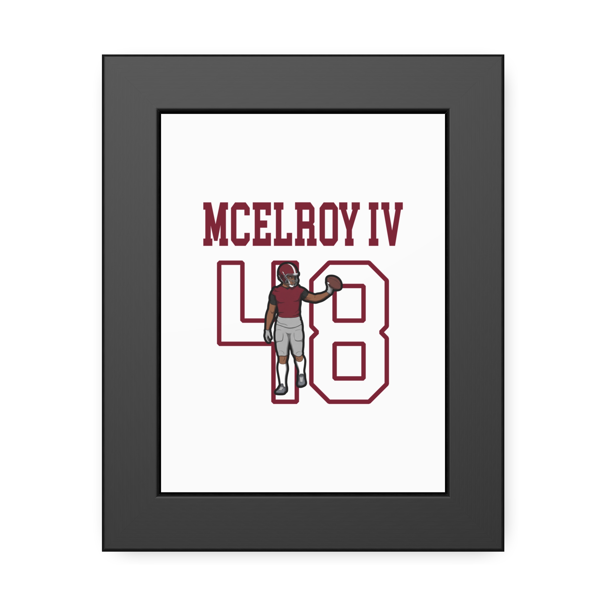 Framed Poster — character_shirsey in Black