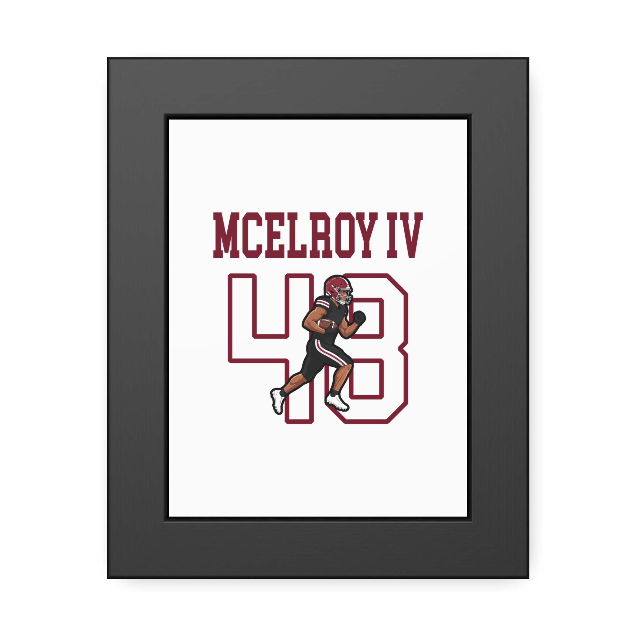 Framed Poster — character_shirsey in Black