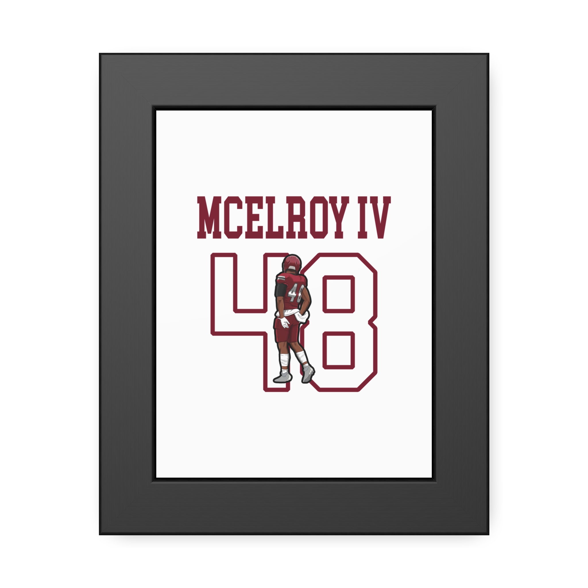 Framed Poster — character_shirsey in Black