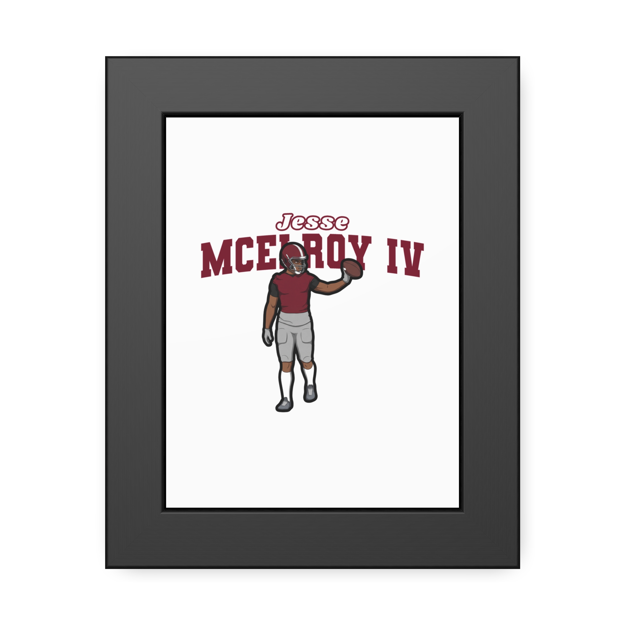 Framed Poster — character_name_arch in Black