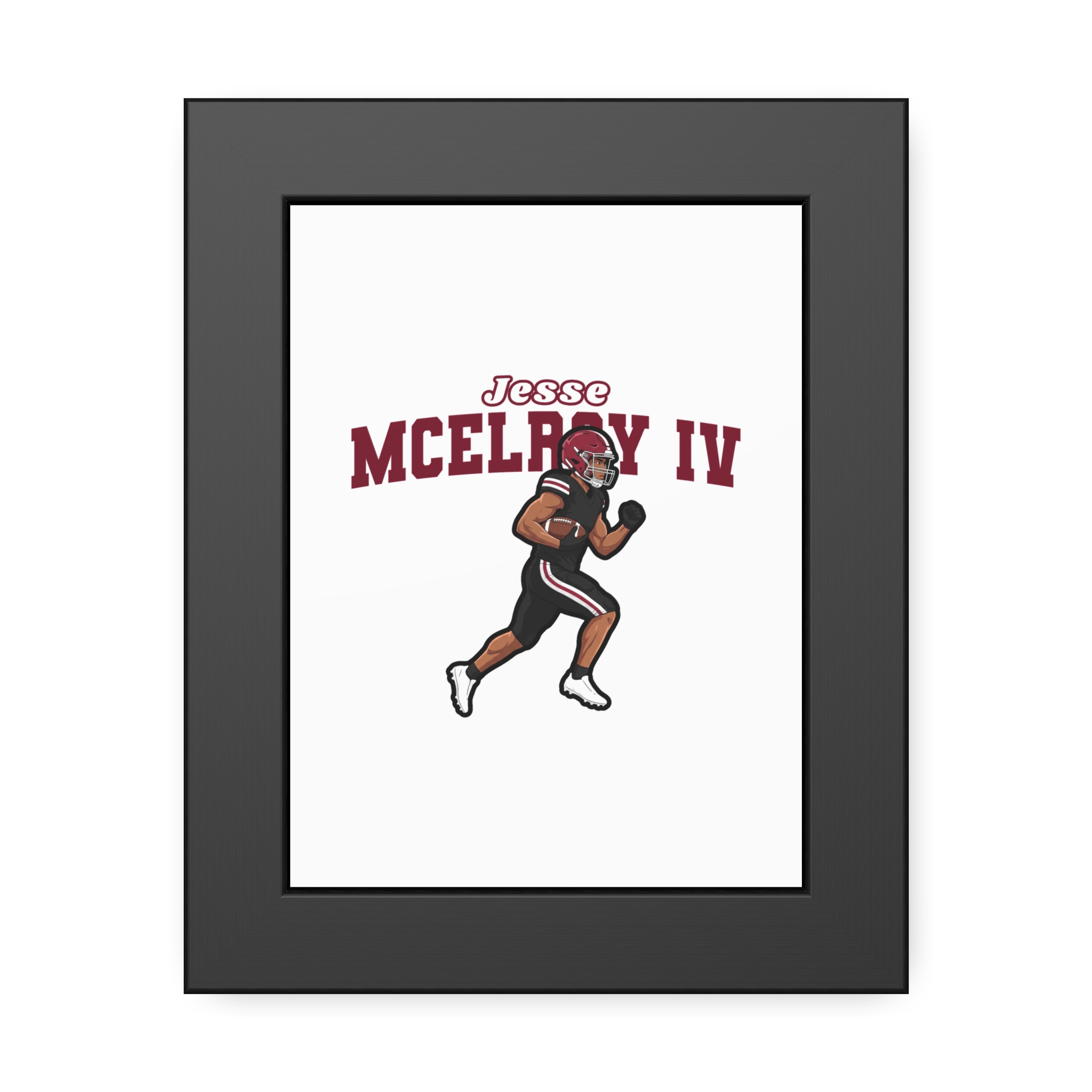Framed Poster — character_name_arch in Black