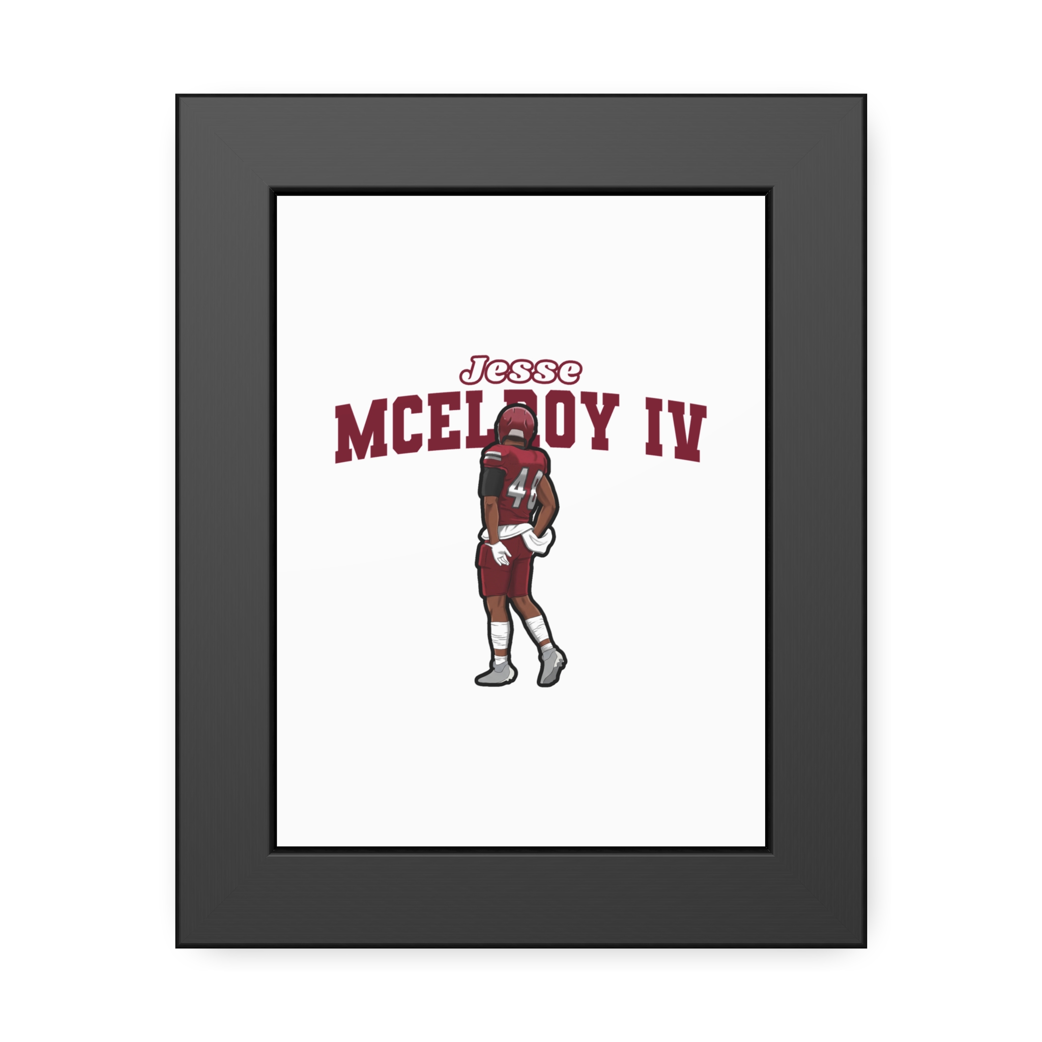 Framed Poster — character_name_arch in Black