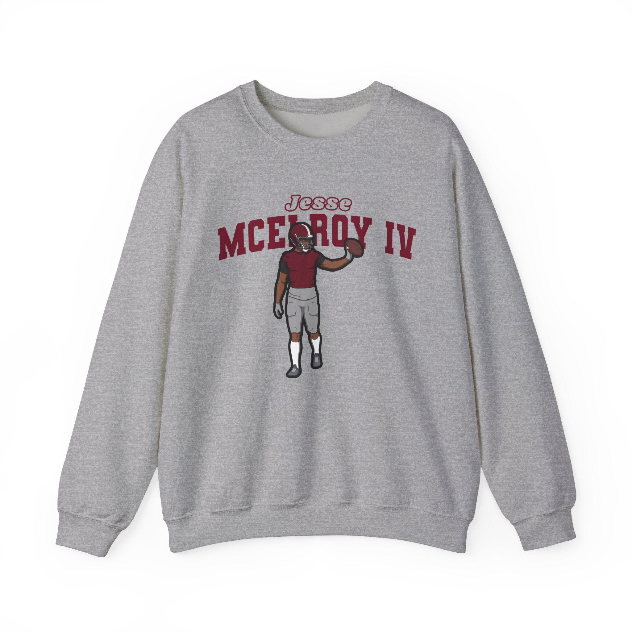 Crewneck Sweatshirt — character_name_arch in Grey