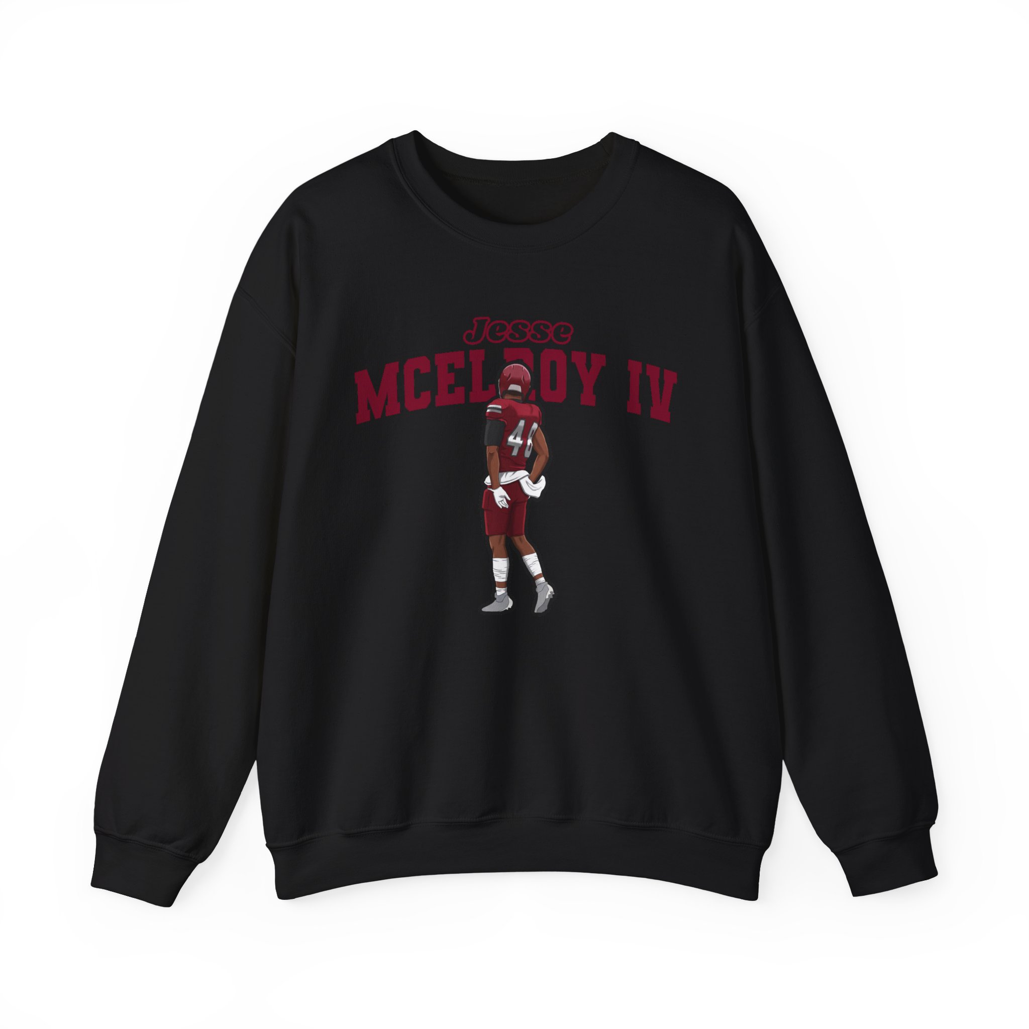 Crewneck Sweatshirt — character_name_arch in Black