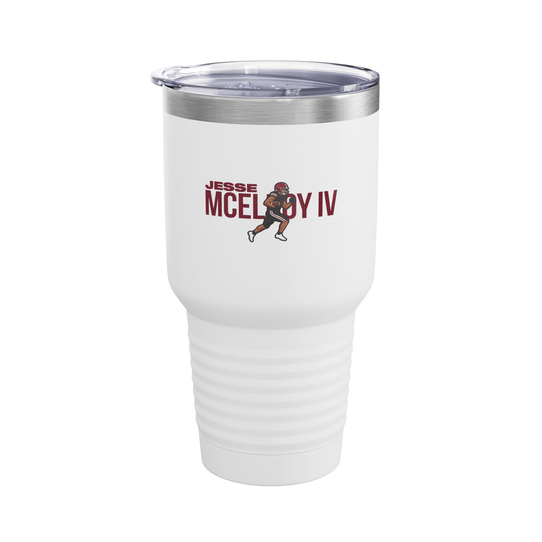 30oz Tumbler — character_player_name in White