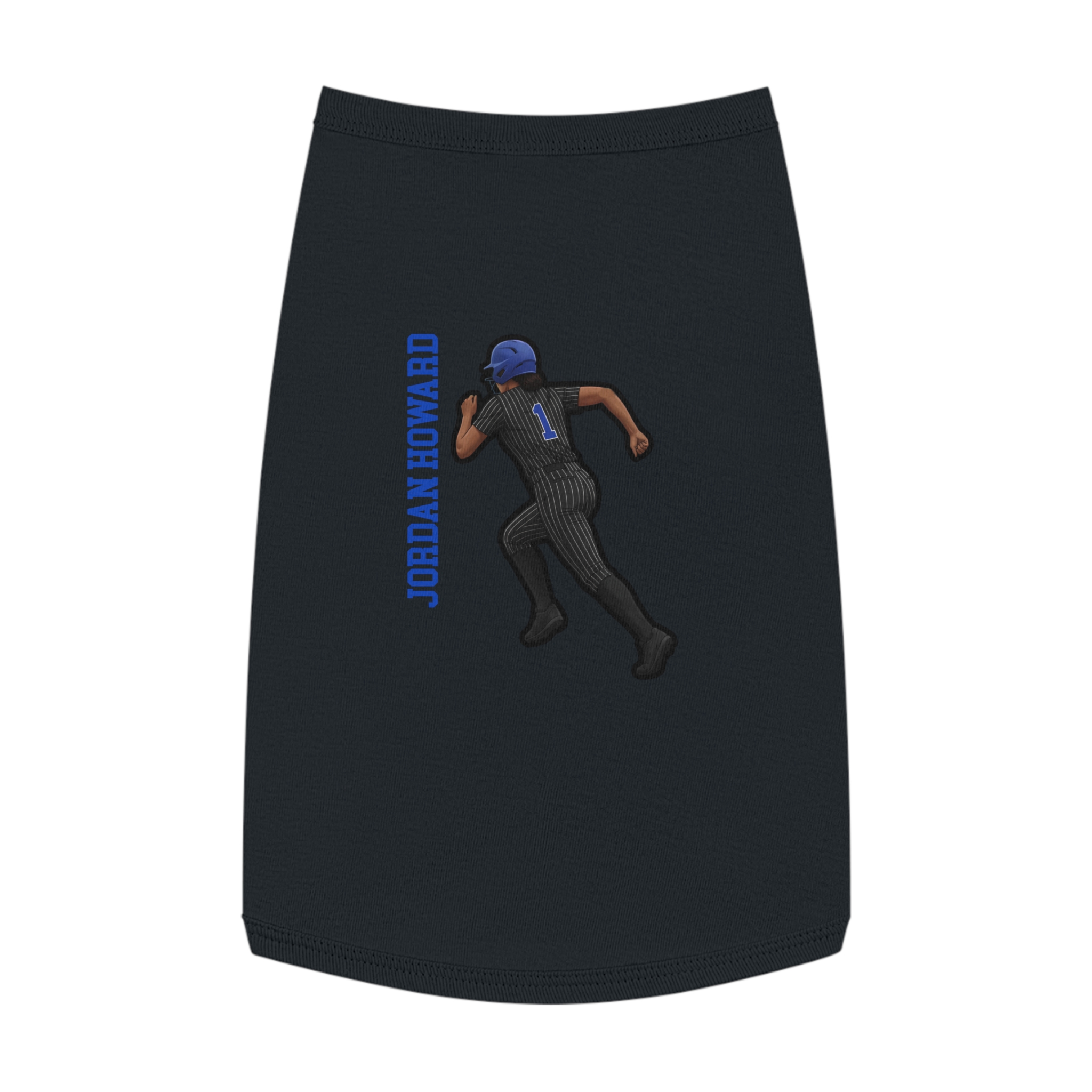 Pet Tank Top — character_name_vertical in Black