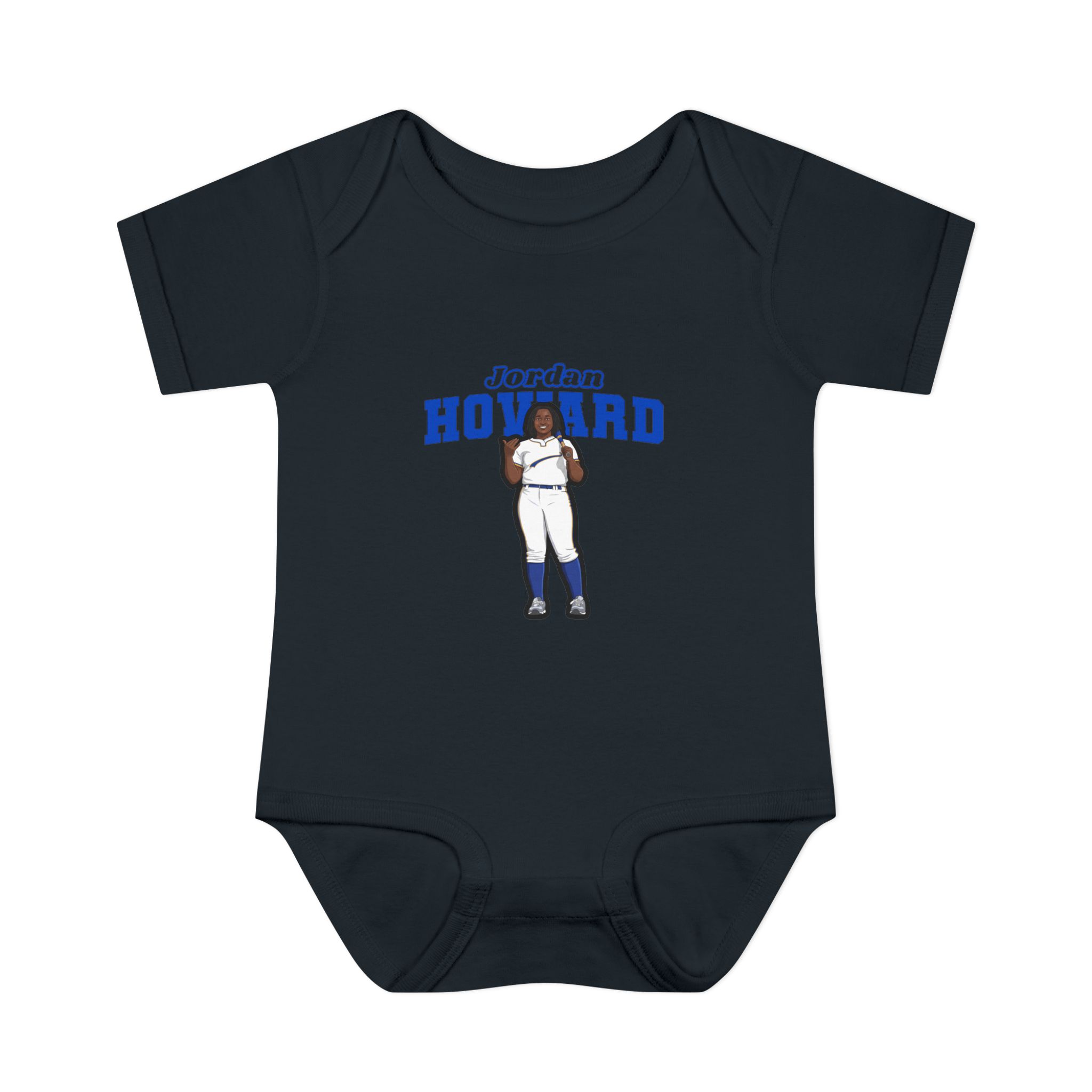Baby Onesie — character_name_arch in Black