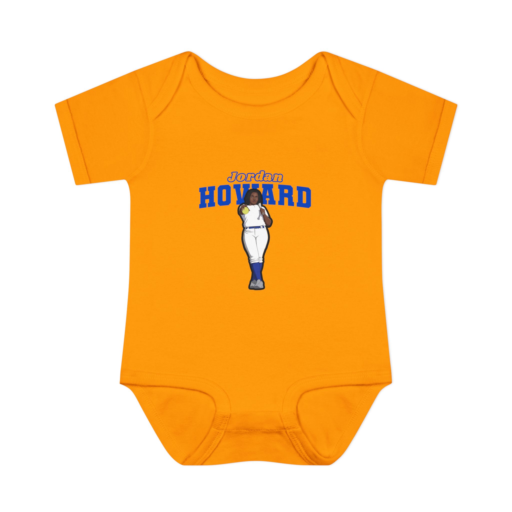 Baby Onesie — character_name_arch in Gold