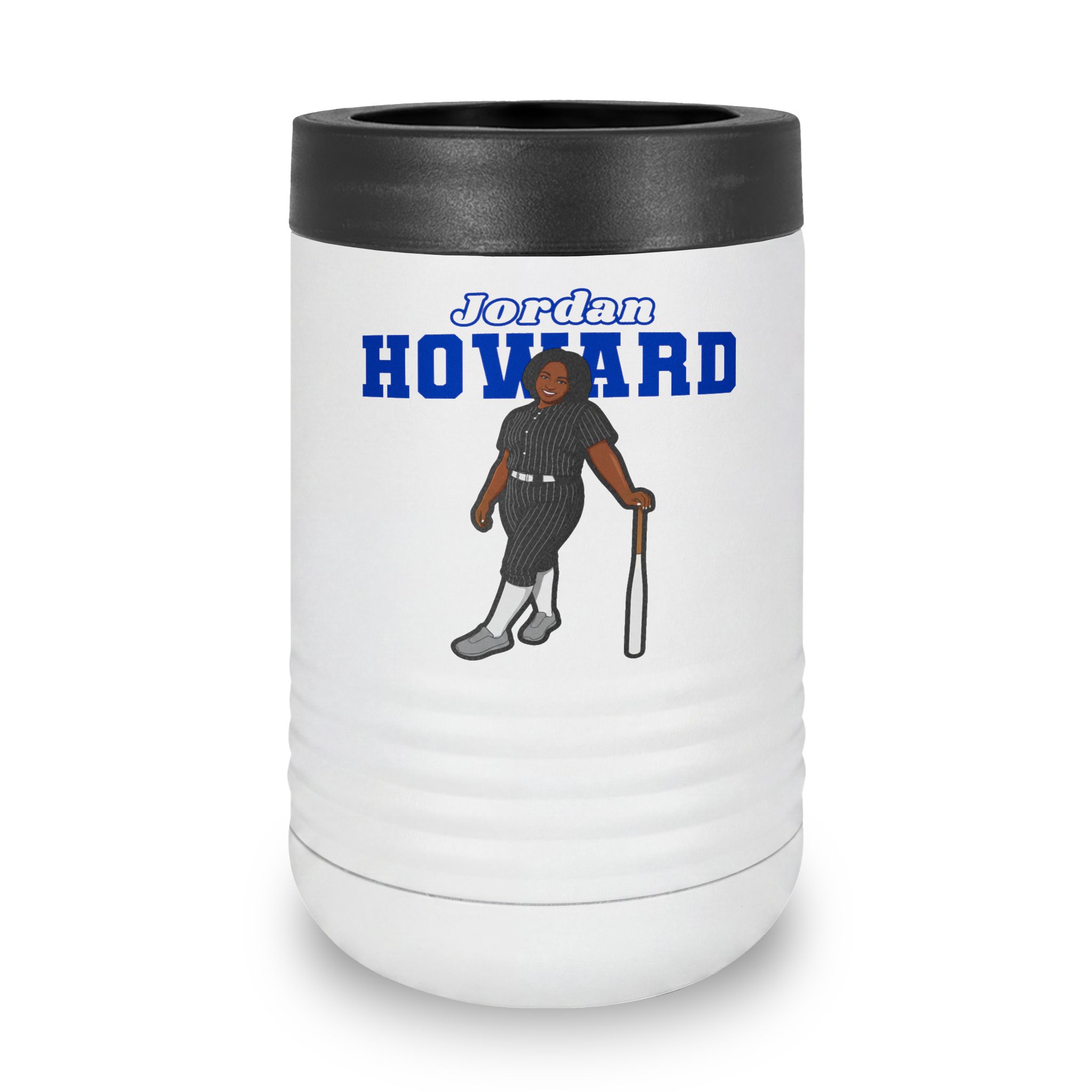 Stainless Can Cooler — character_name_arch in White