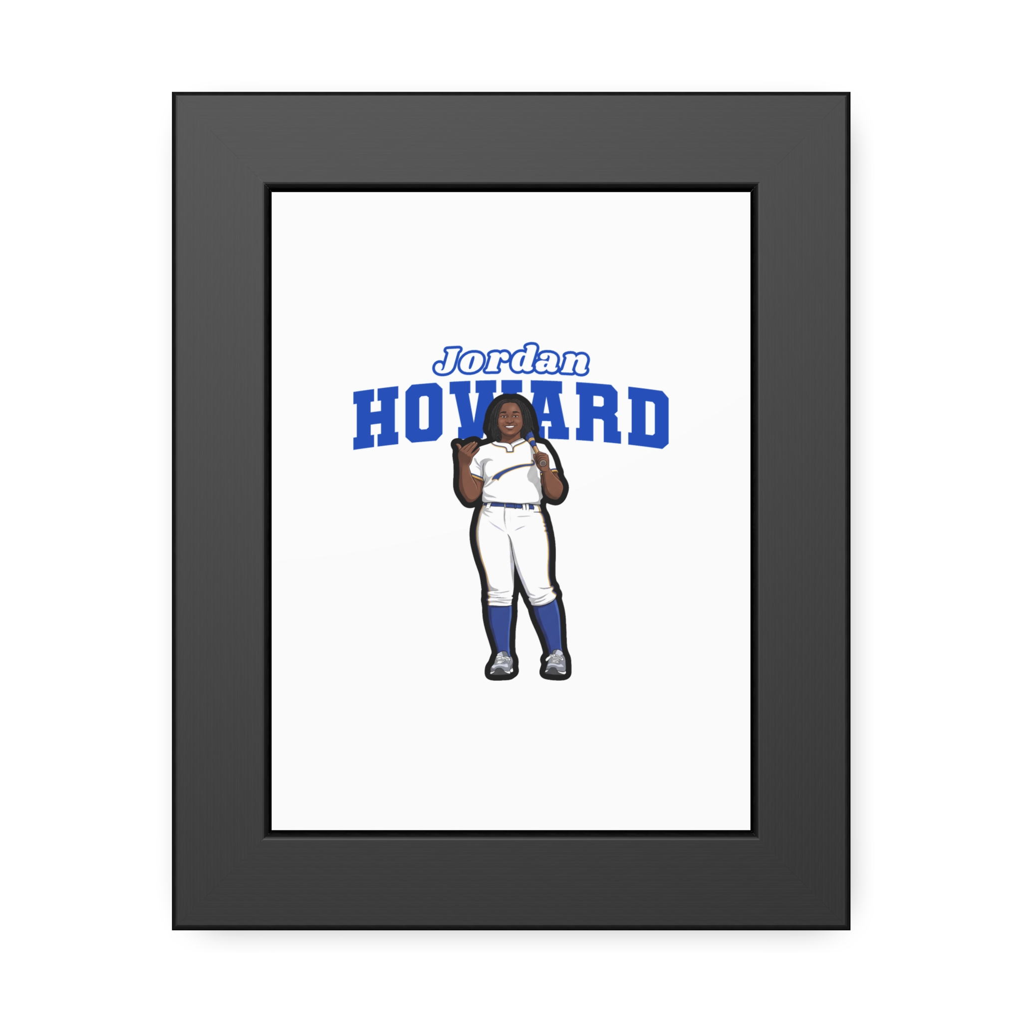 Framed Poster — character_name_arch in Black