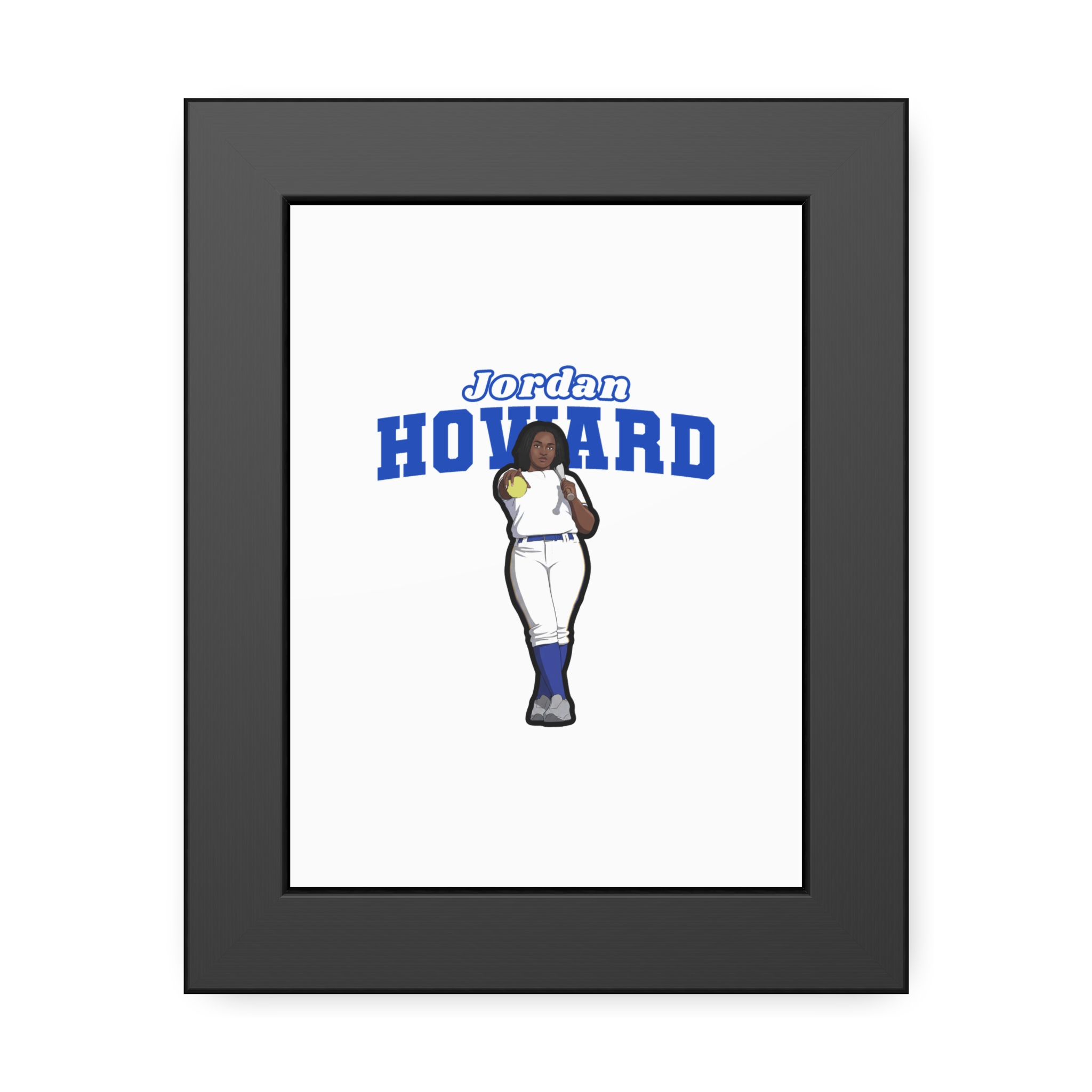 Framed Poster — character_name_arch in Black