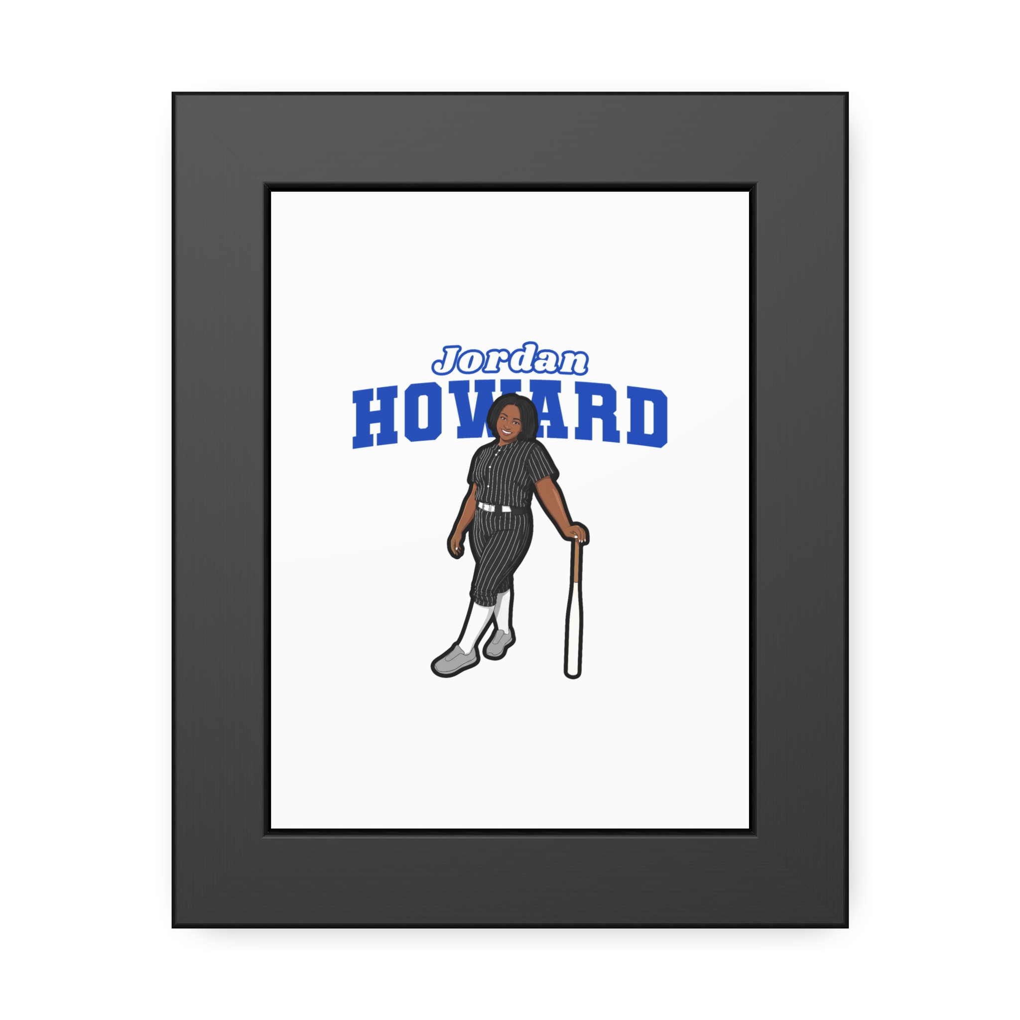 Framed Poster — character_name_arch in Black