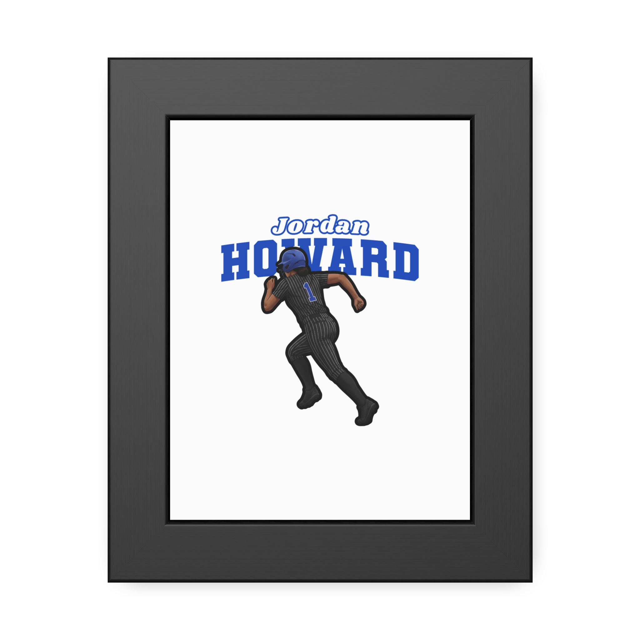 Framed Poster — character_name_arch in Black