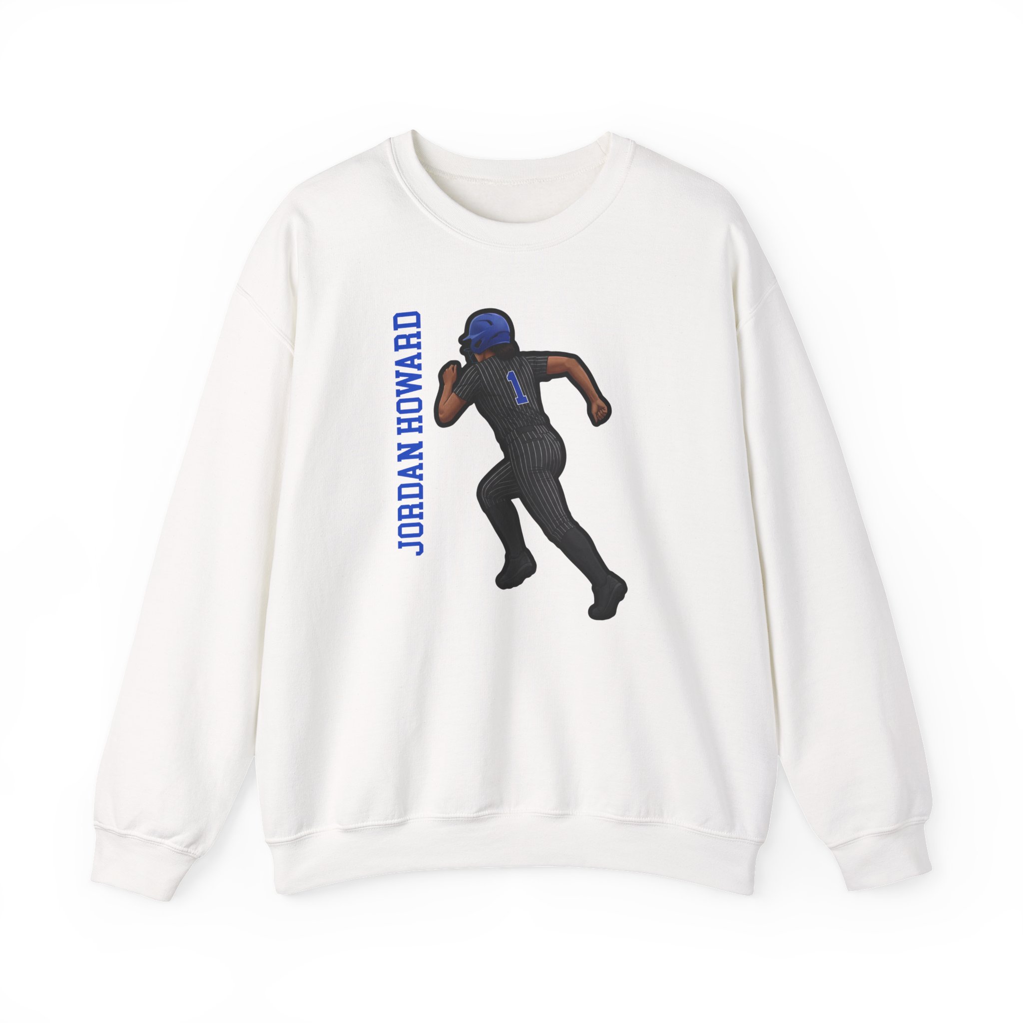 Crewneck Sweatshirt — character_name_vertical in White