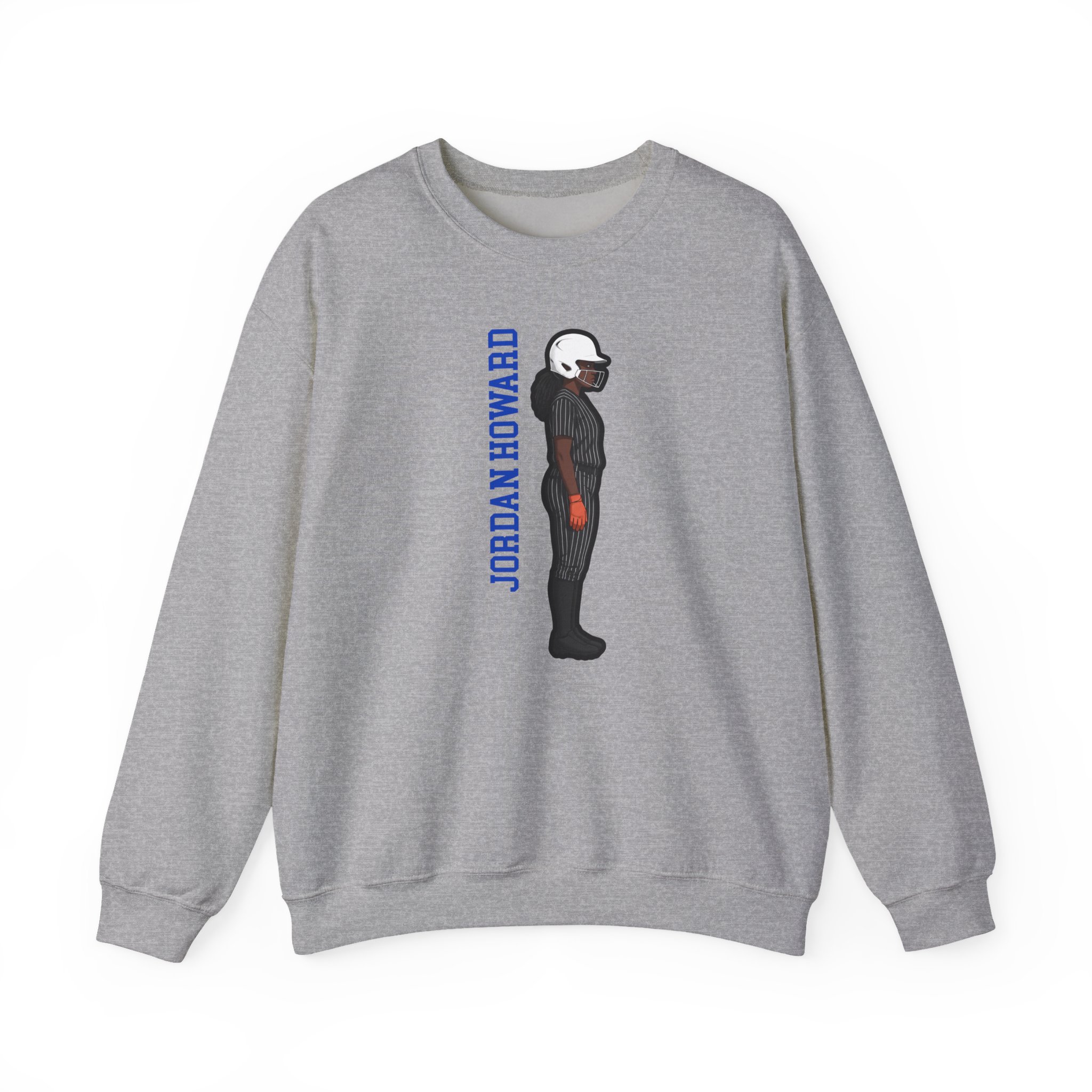 Crewneck Sweatshirt — character_name_vertical in Grey