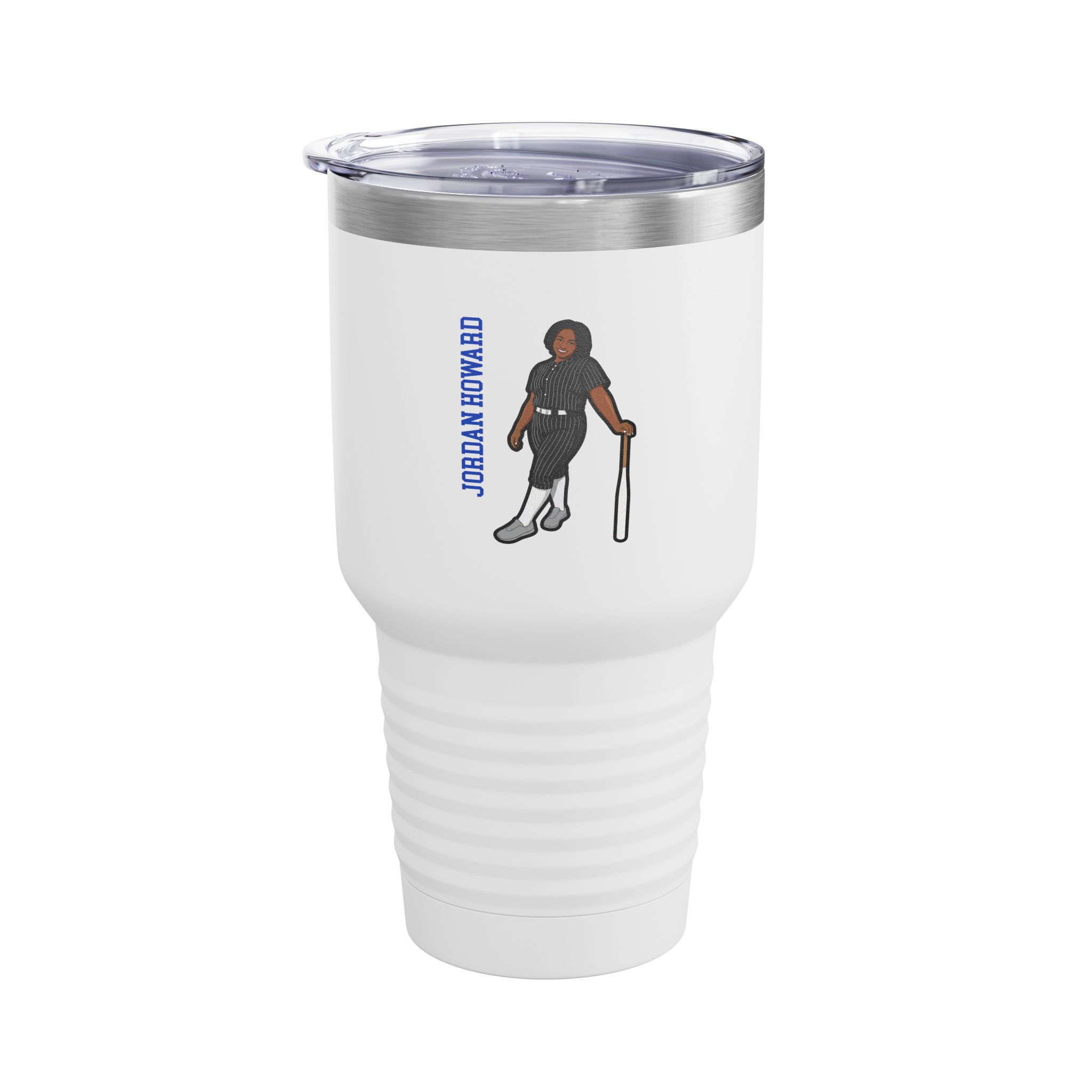 30oz Tumbler — character_name_vertical in White