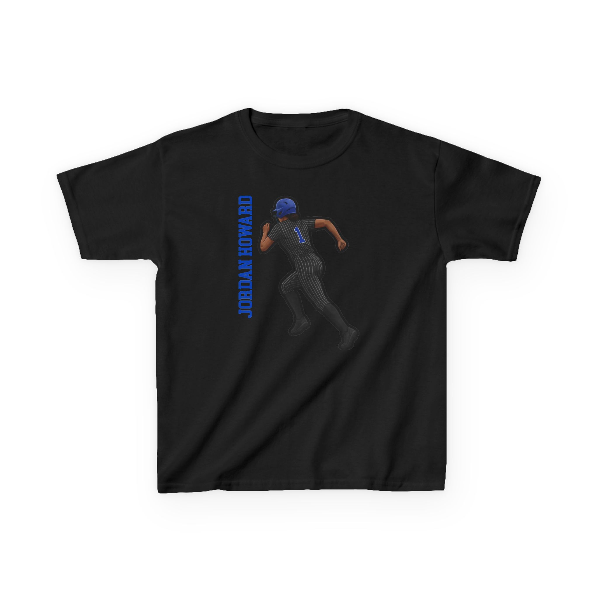 Youth Tee — character_name_vertical in Black