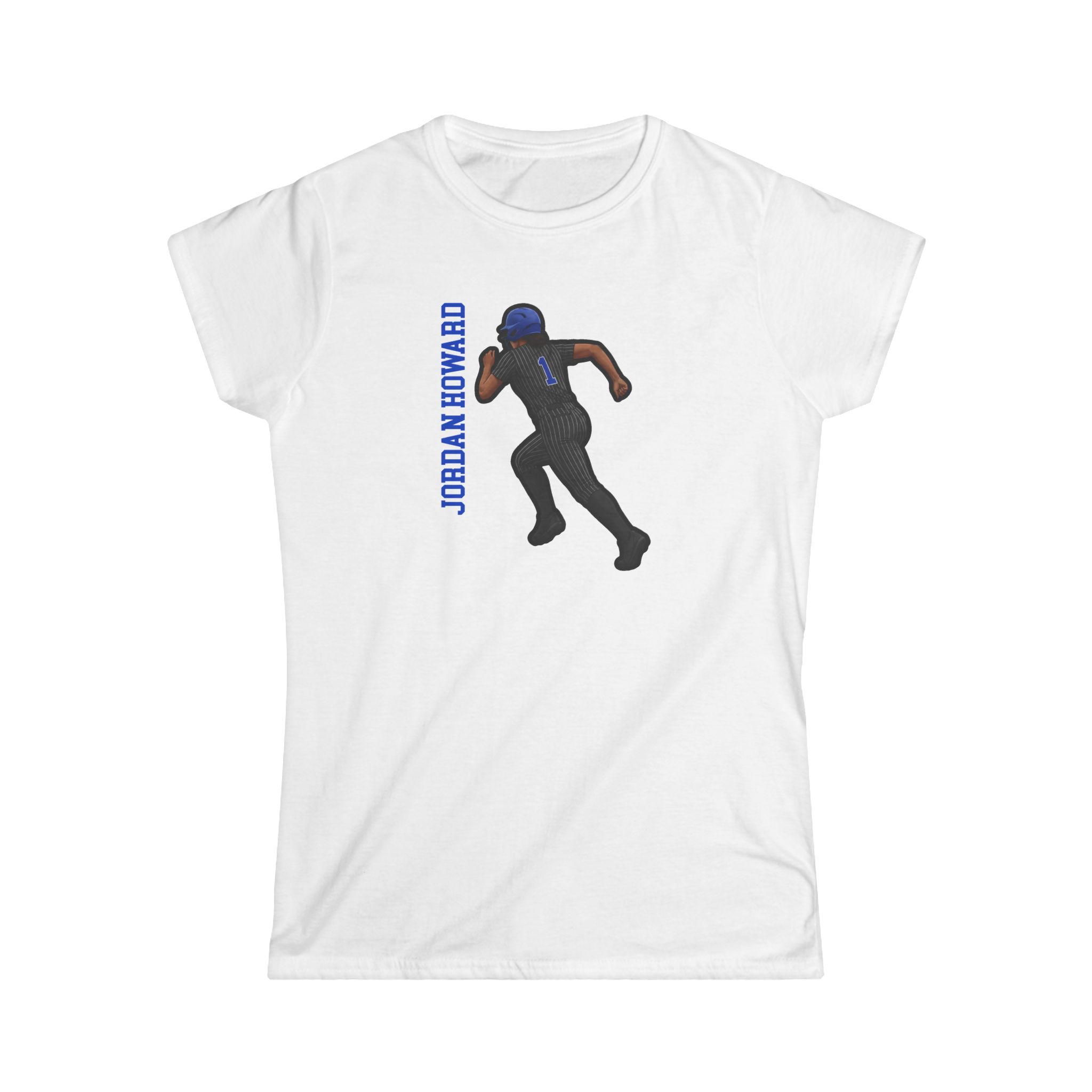 Women's Softstyle Tee — character_name_vertical in White