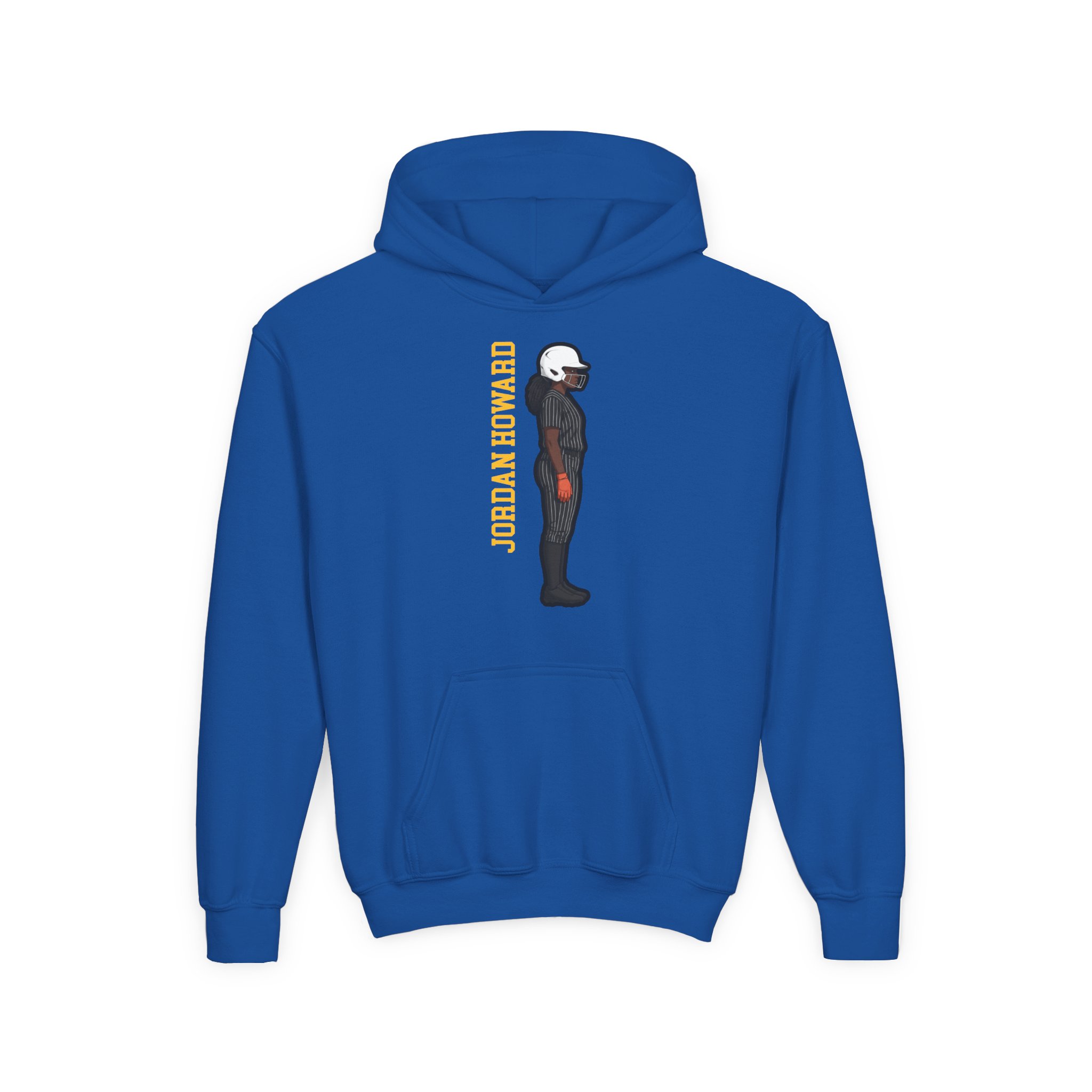 Youth Hoodie — character_name_vertical in Royal