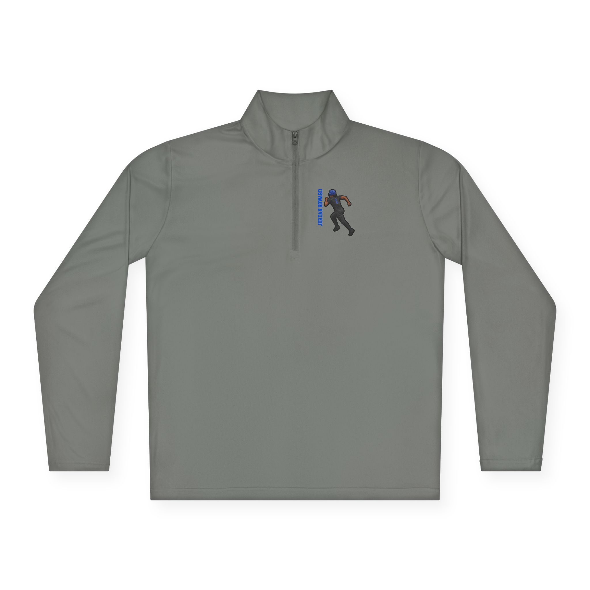 Q-Zip Pullover — character_name_vertical in Grey