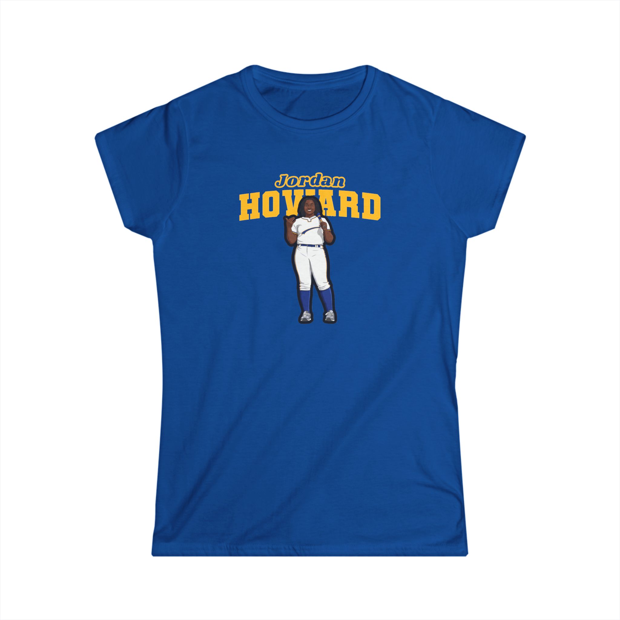 Women's Softstyle Tee — character_name_arch in Royal