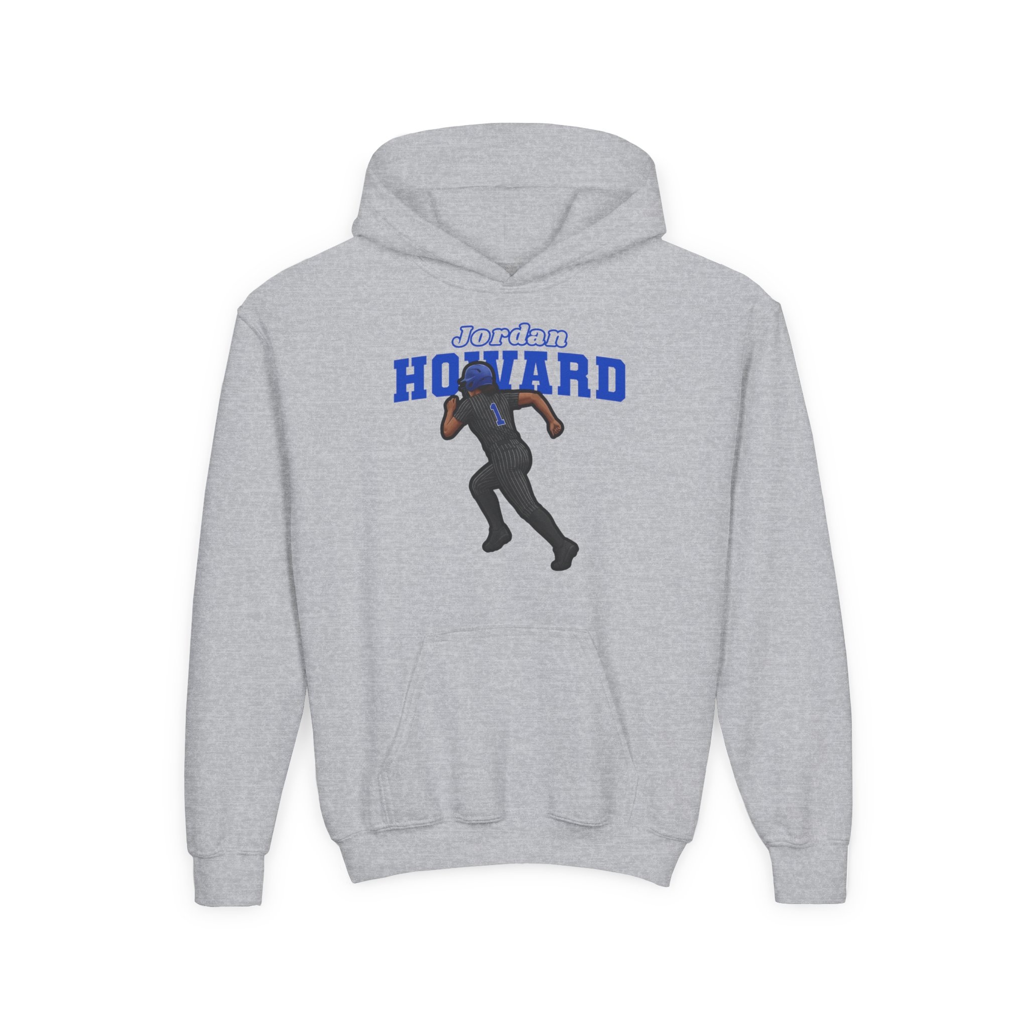Youth Hoodie — character_name_arch in Grey