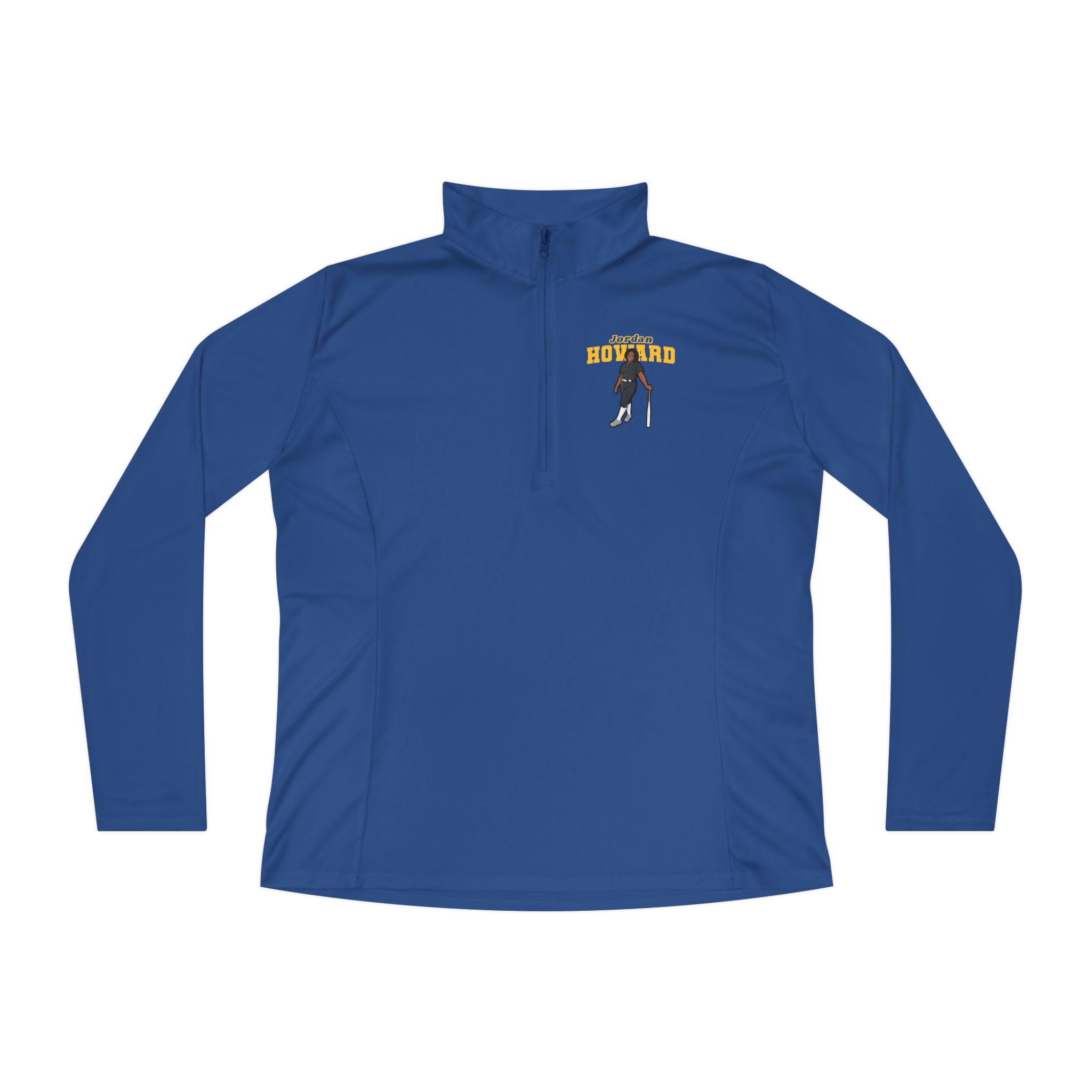Women's Q-Zip Pullover — character_name_arch in Royal