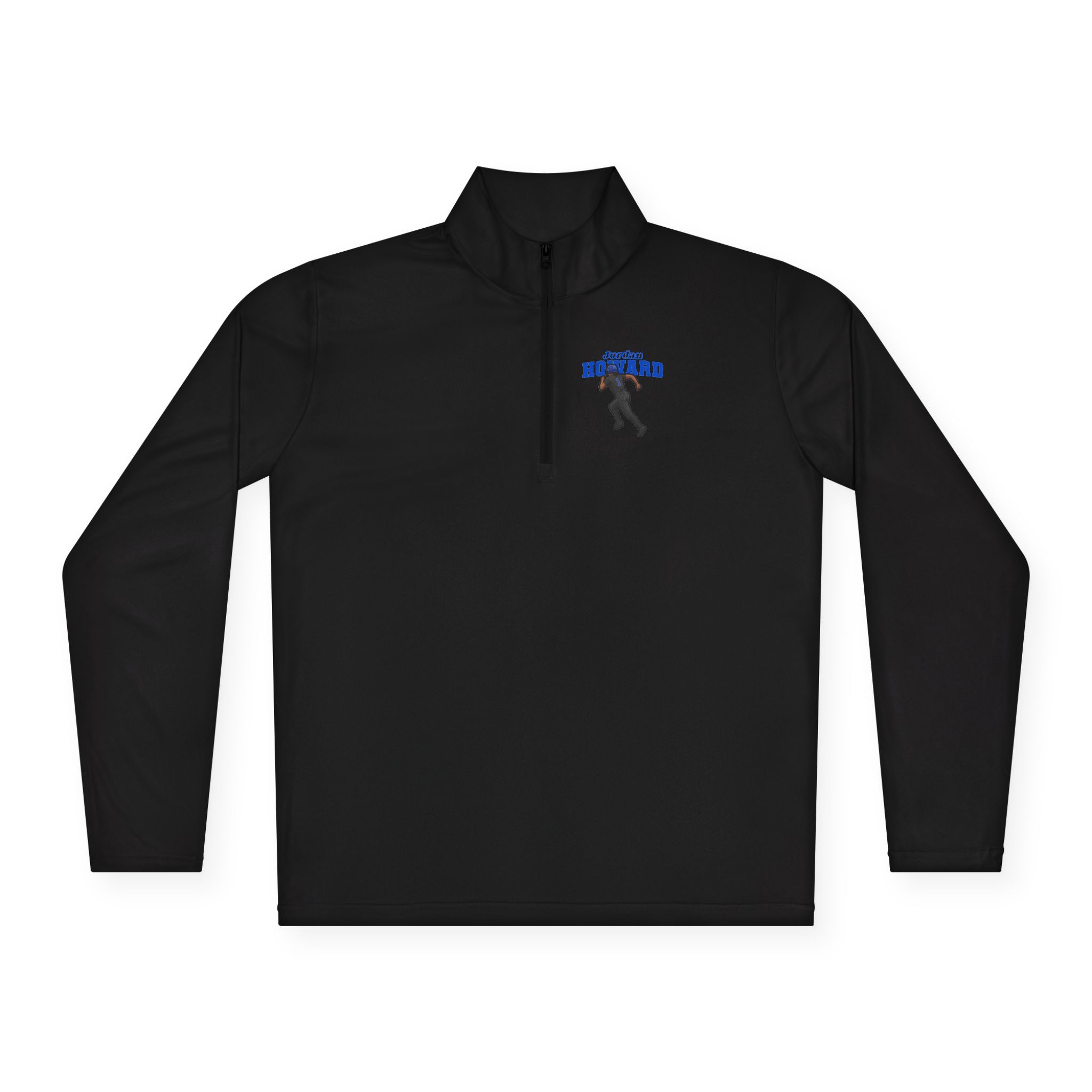 Q-Zip Pullover — character_name_arch in Black