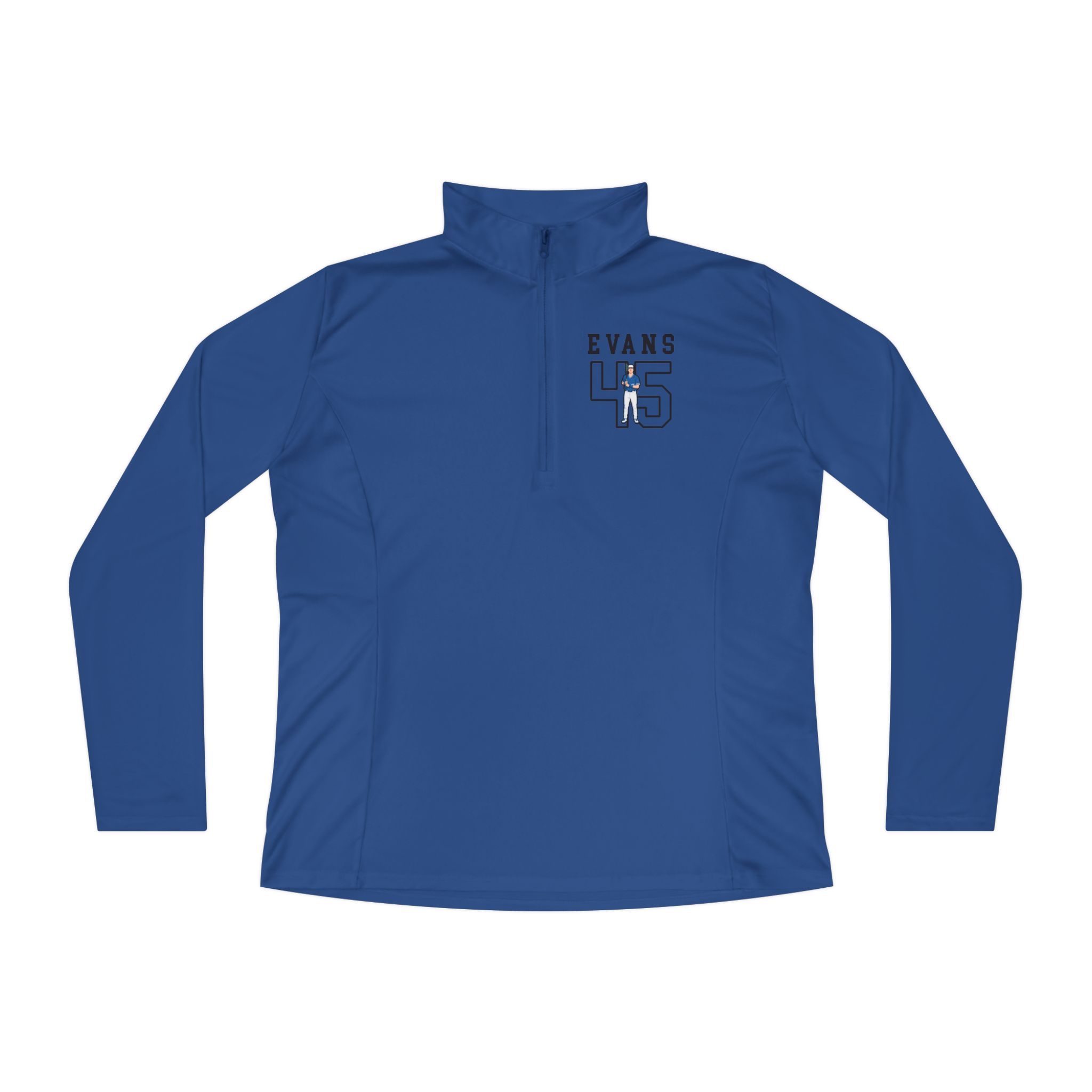 Women's Q-Zip Pullover — character_shirsey in Royal