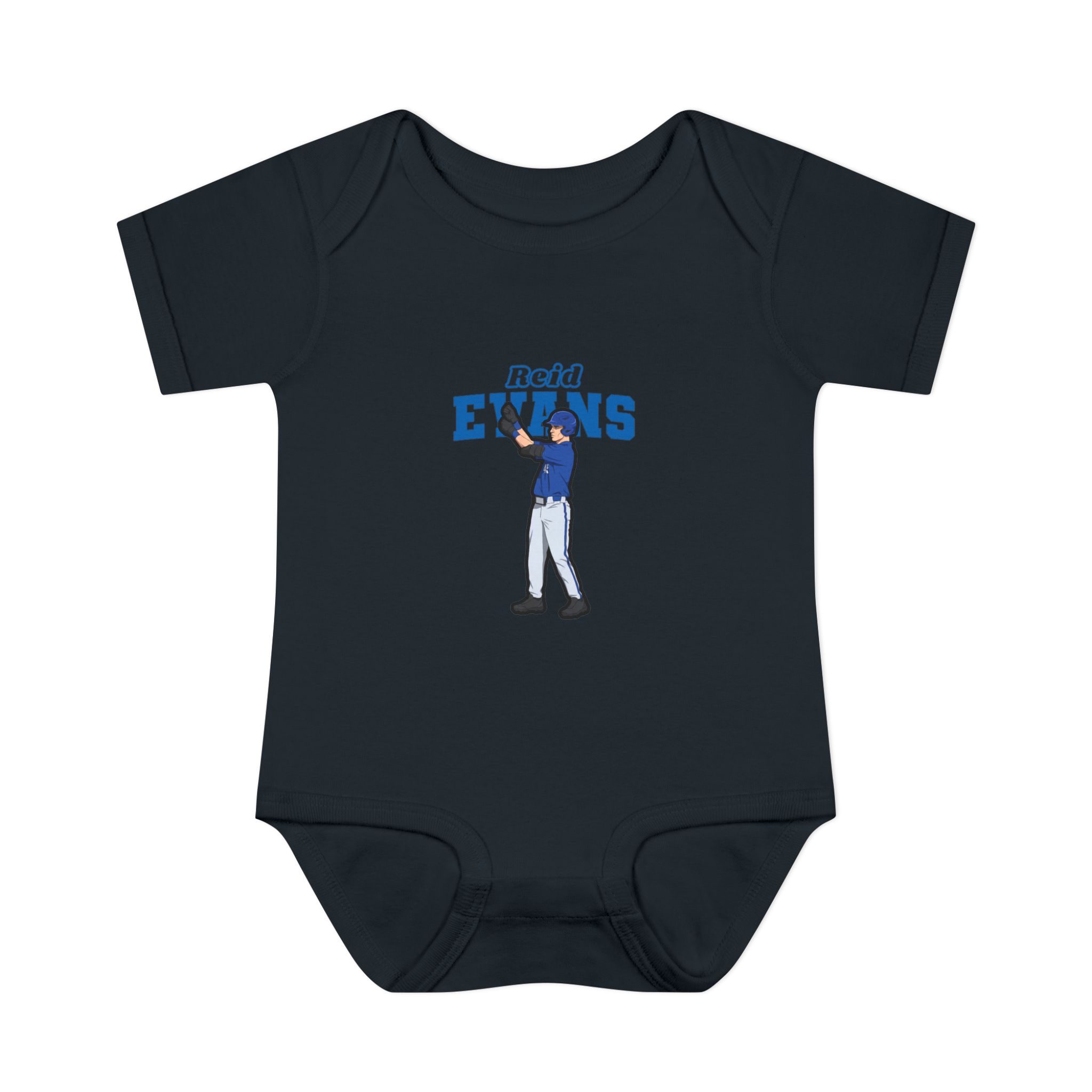 Baby Onesie — character_name_arch in Black