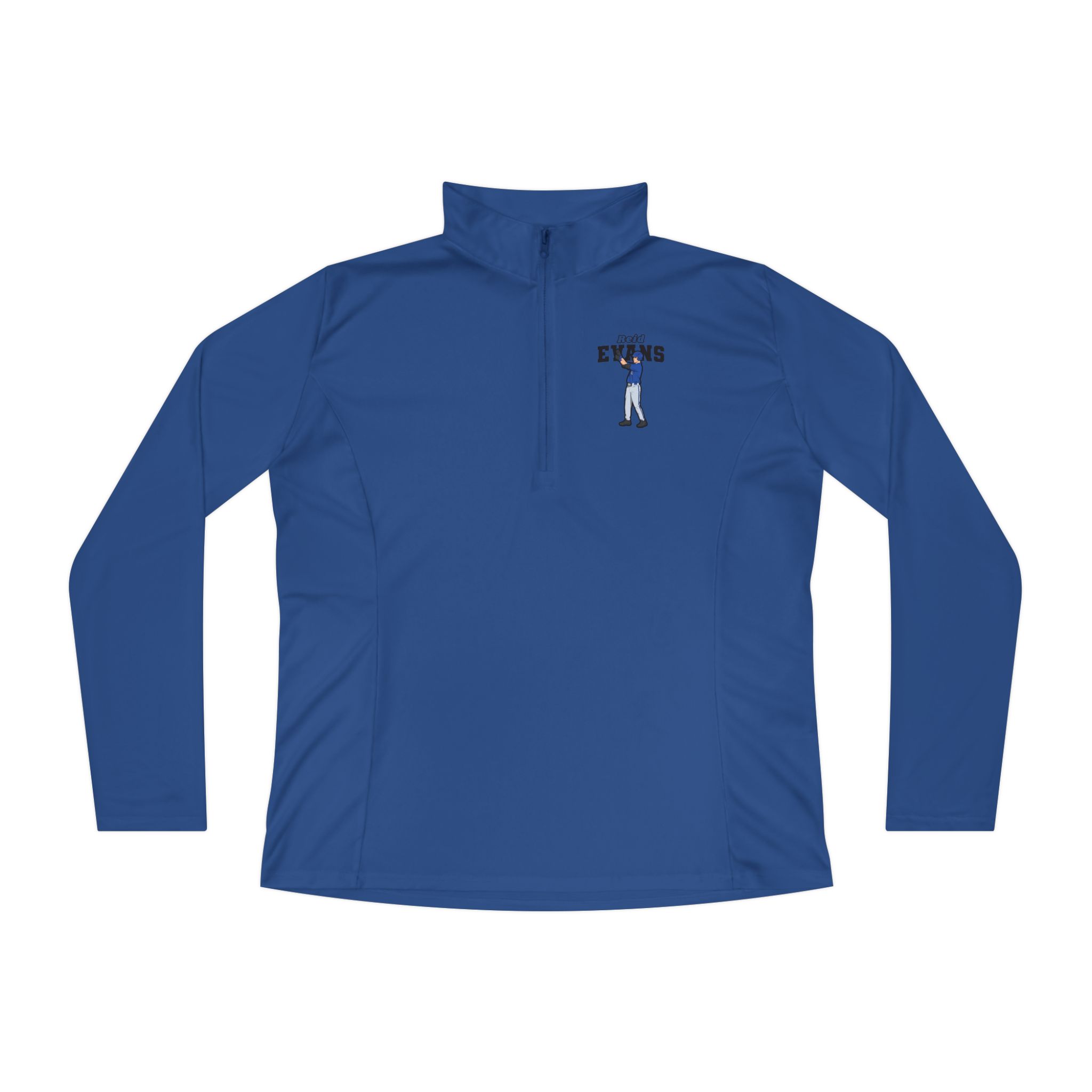 Women's Q-Zip Pullover — character_name_arch in Royal