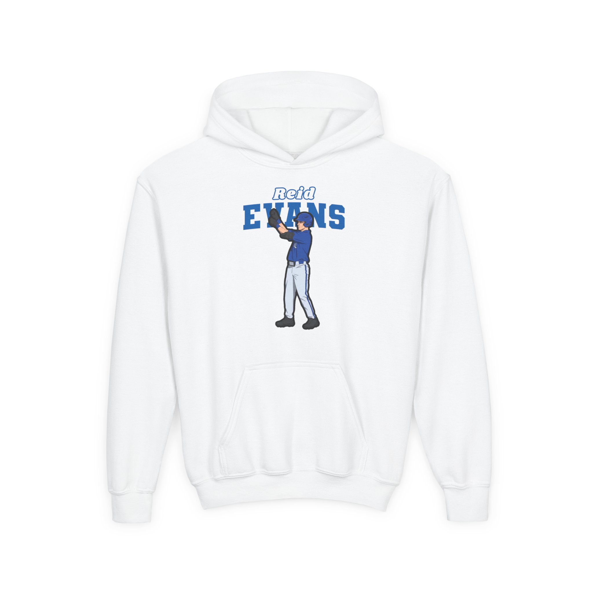 Youth Hoodie — character_name_arch in White