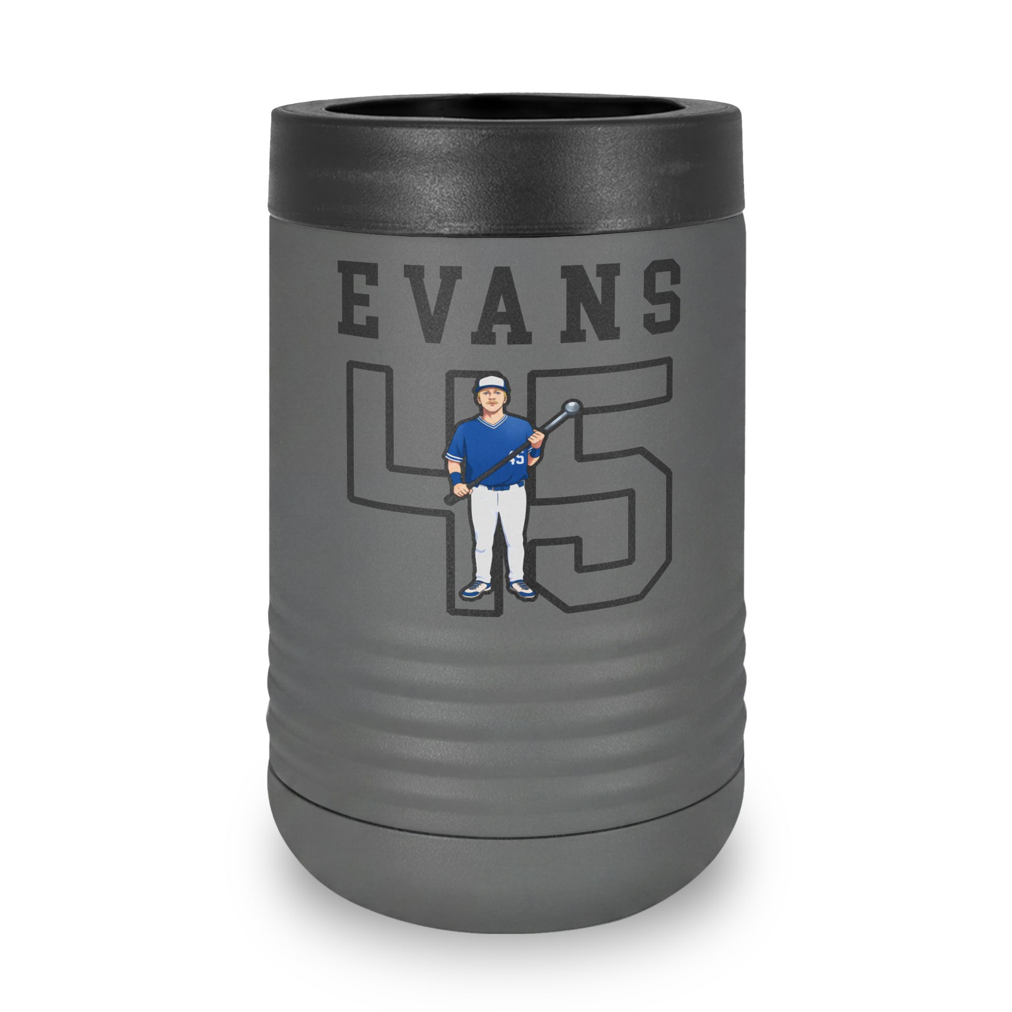 Stainless Can Cooler — character_shirsey in Grey