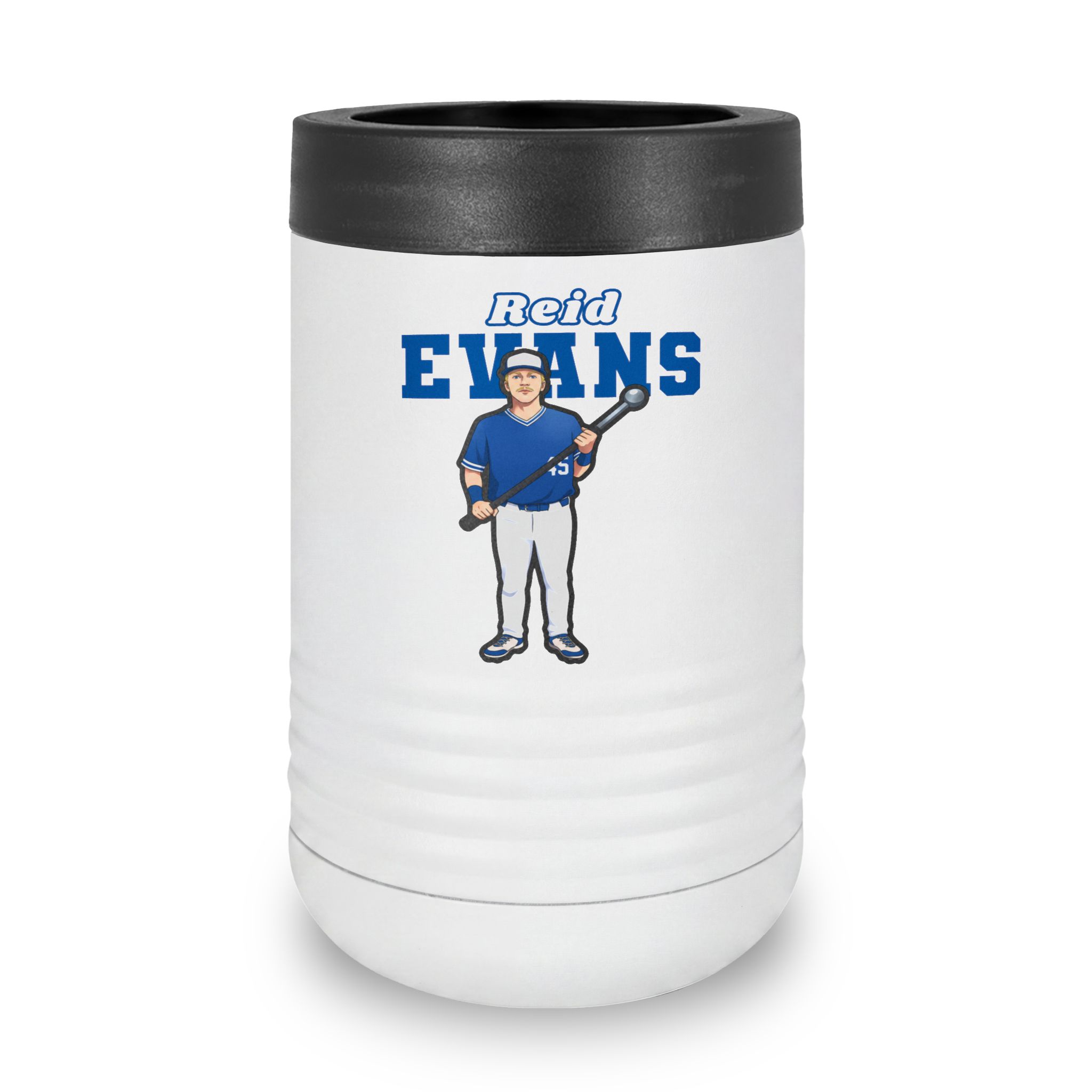 Stainless Can Cooler — character_name_arch in White