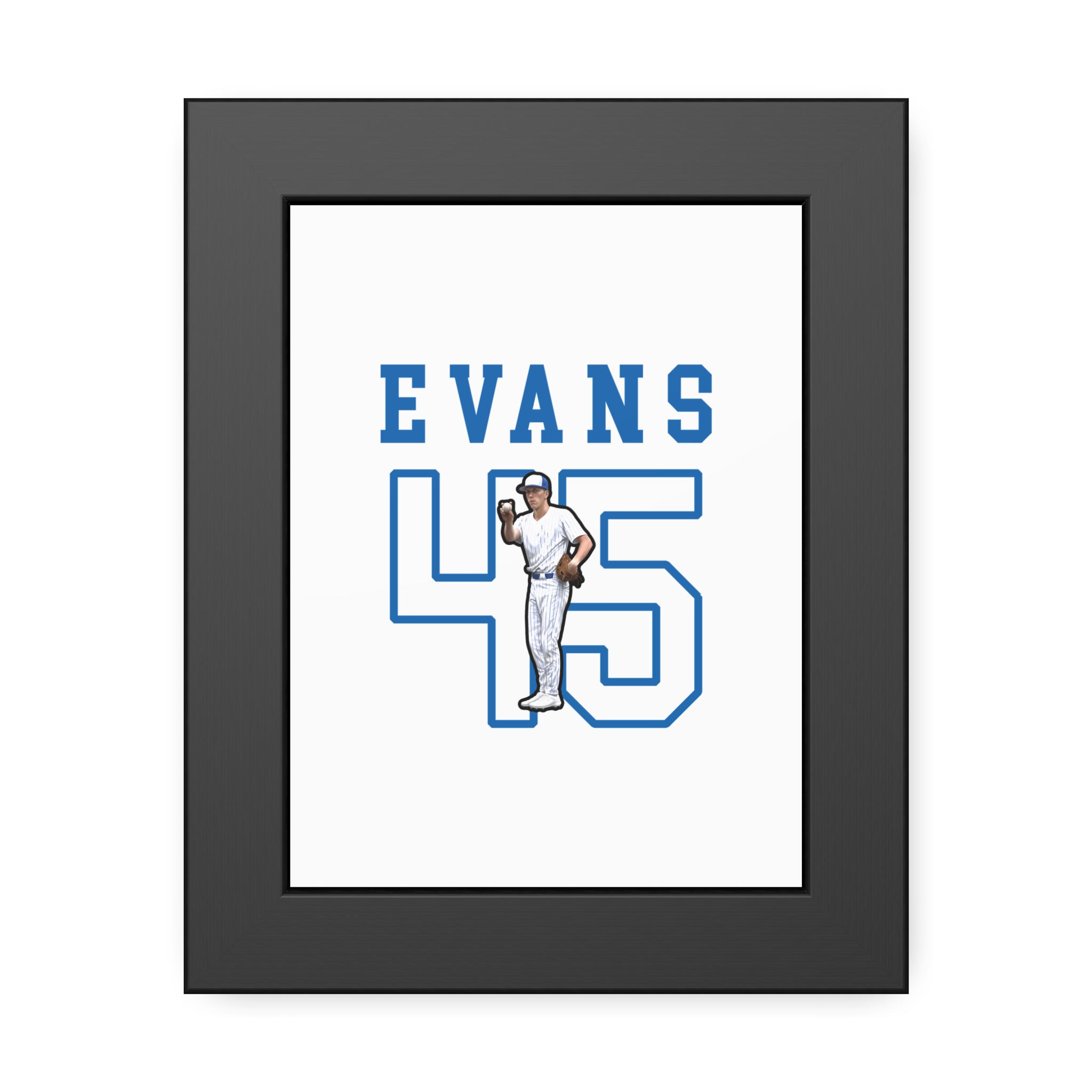 Framed Poster — character_shirsey in Black
