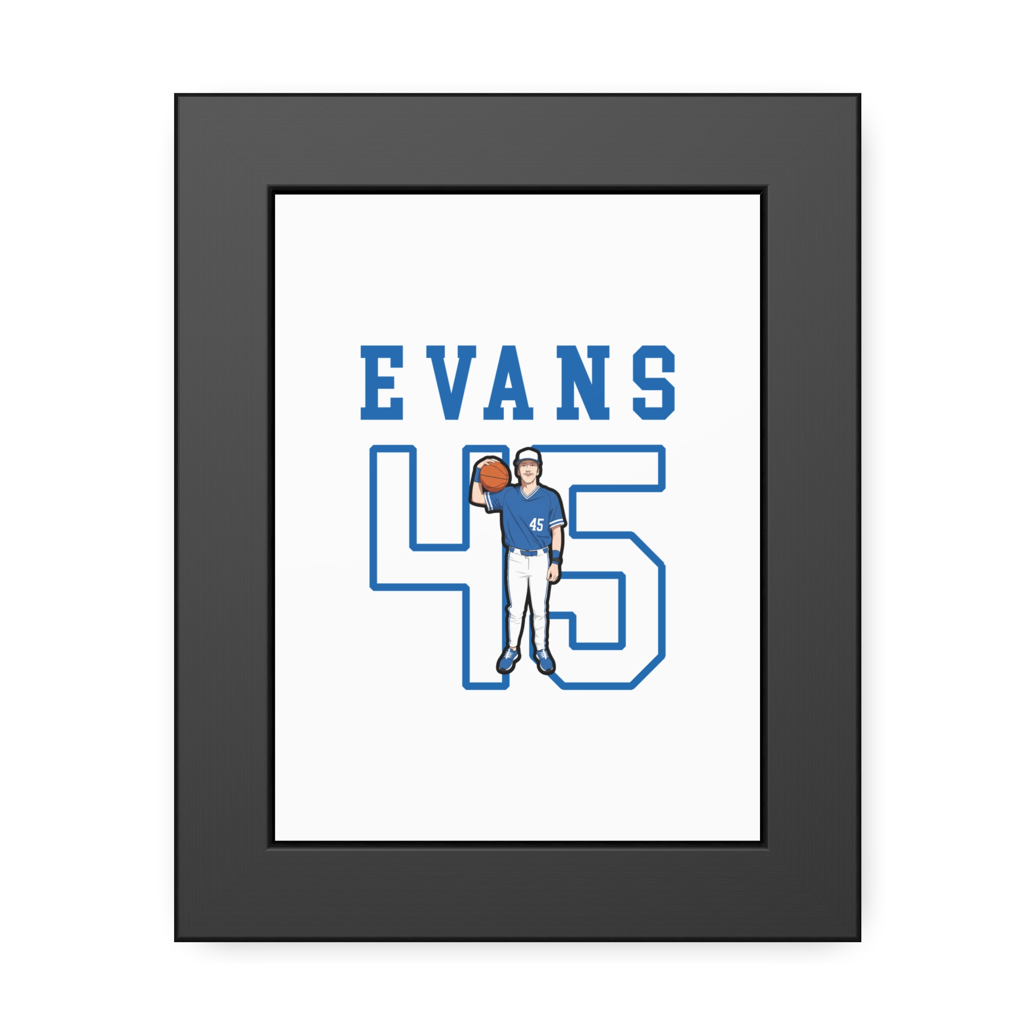 Framed Poster — character_shirsey in Black