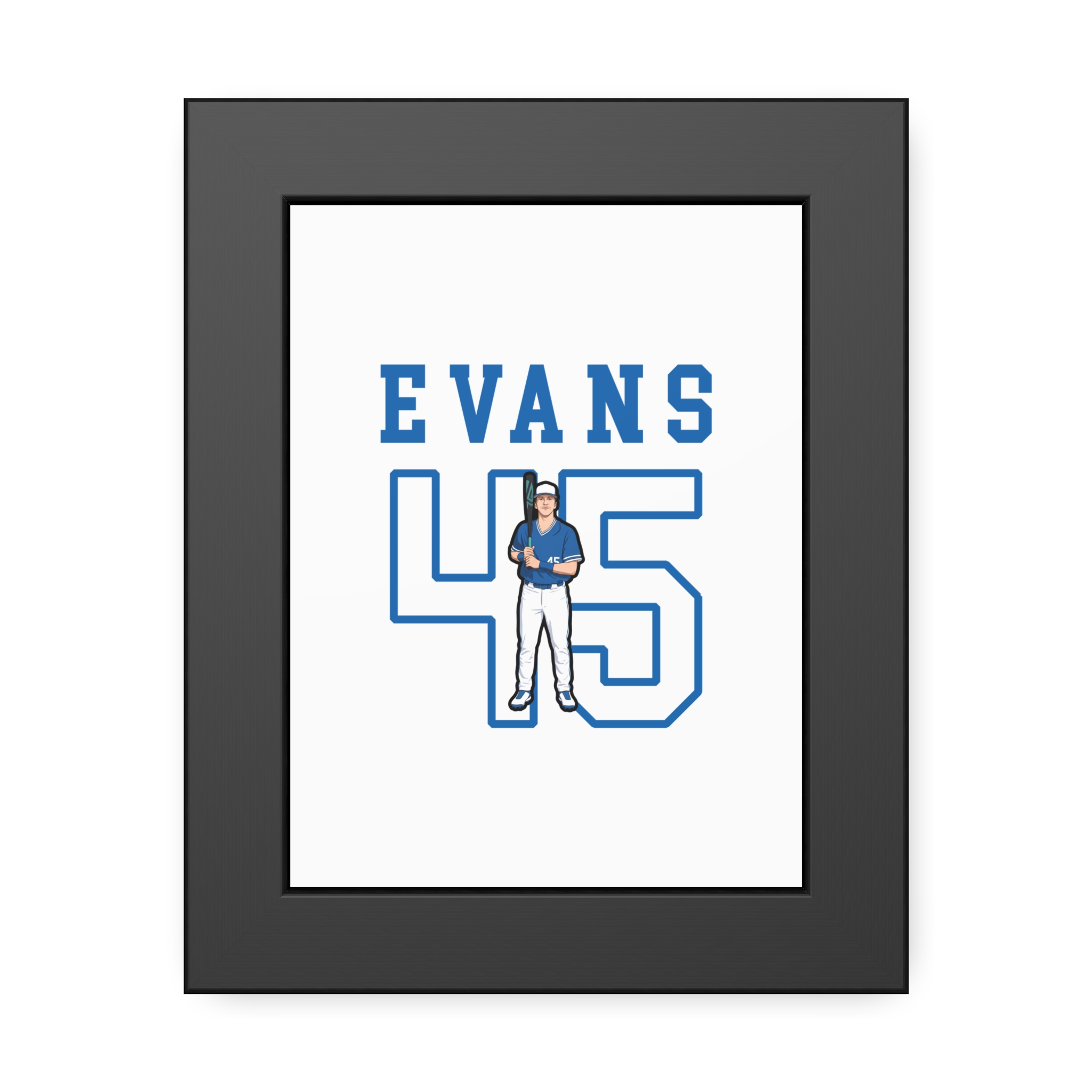 Framed Poster — character_shirsey in Black