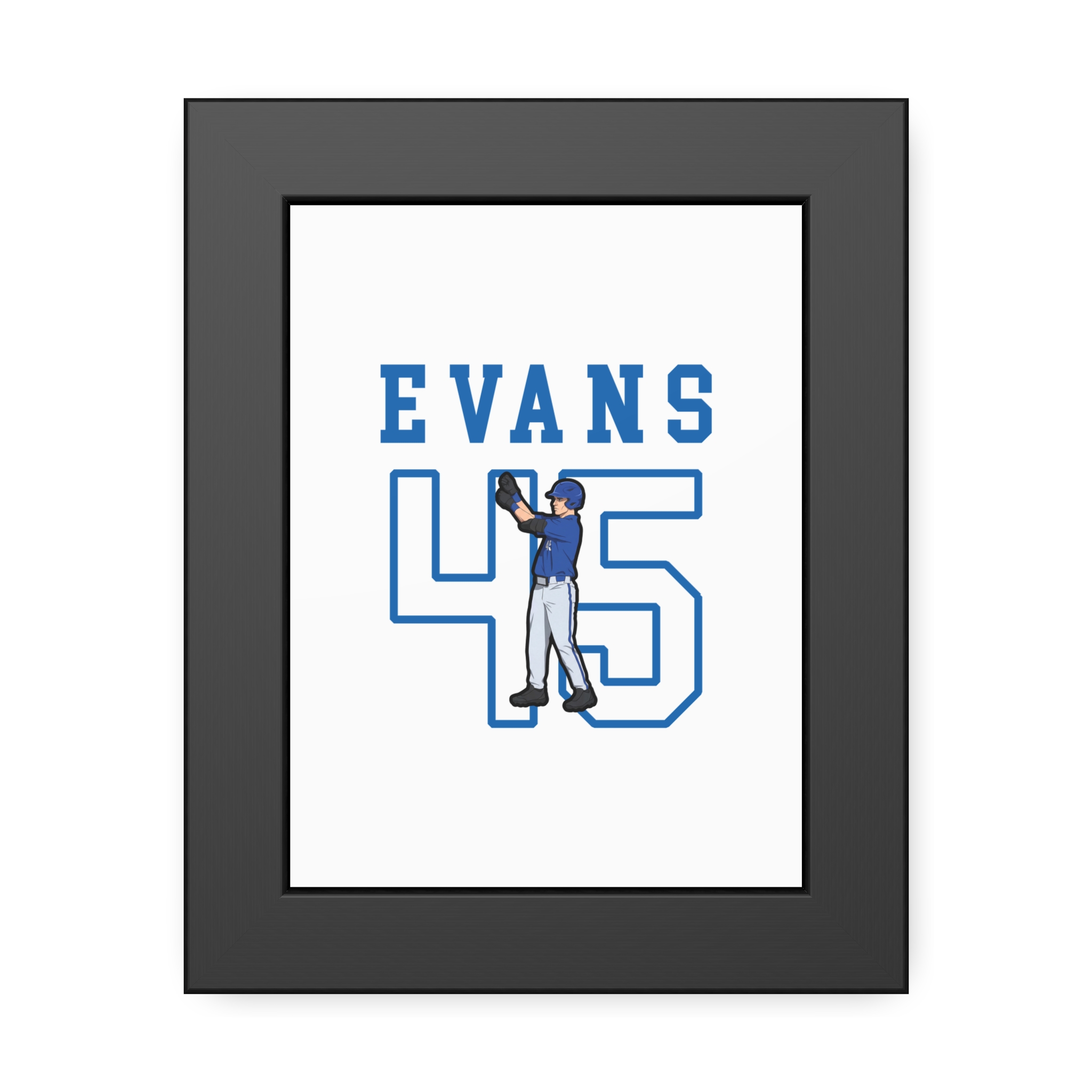 Framed Poster — character_shirsey in Black
