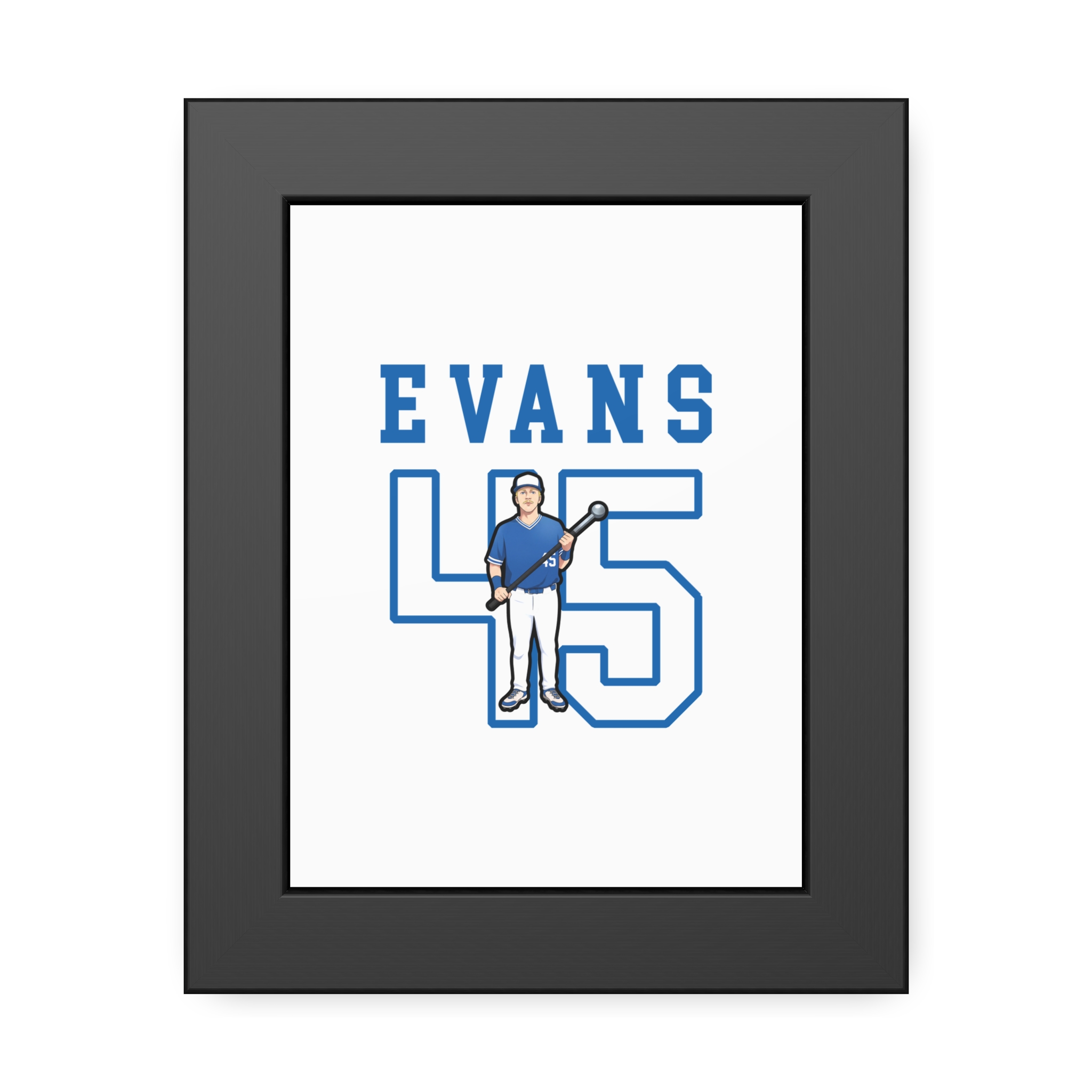 Framed Poster — character_shirsey in Black