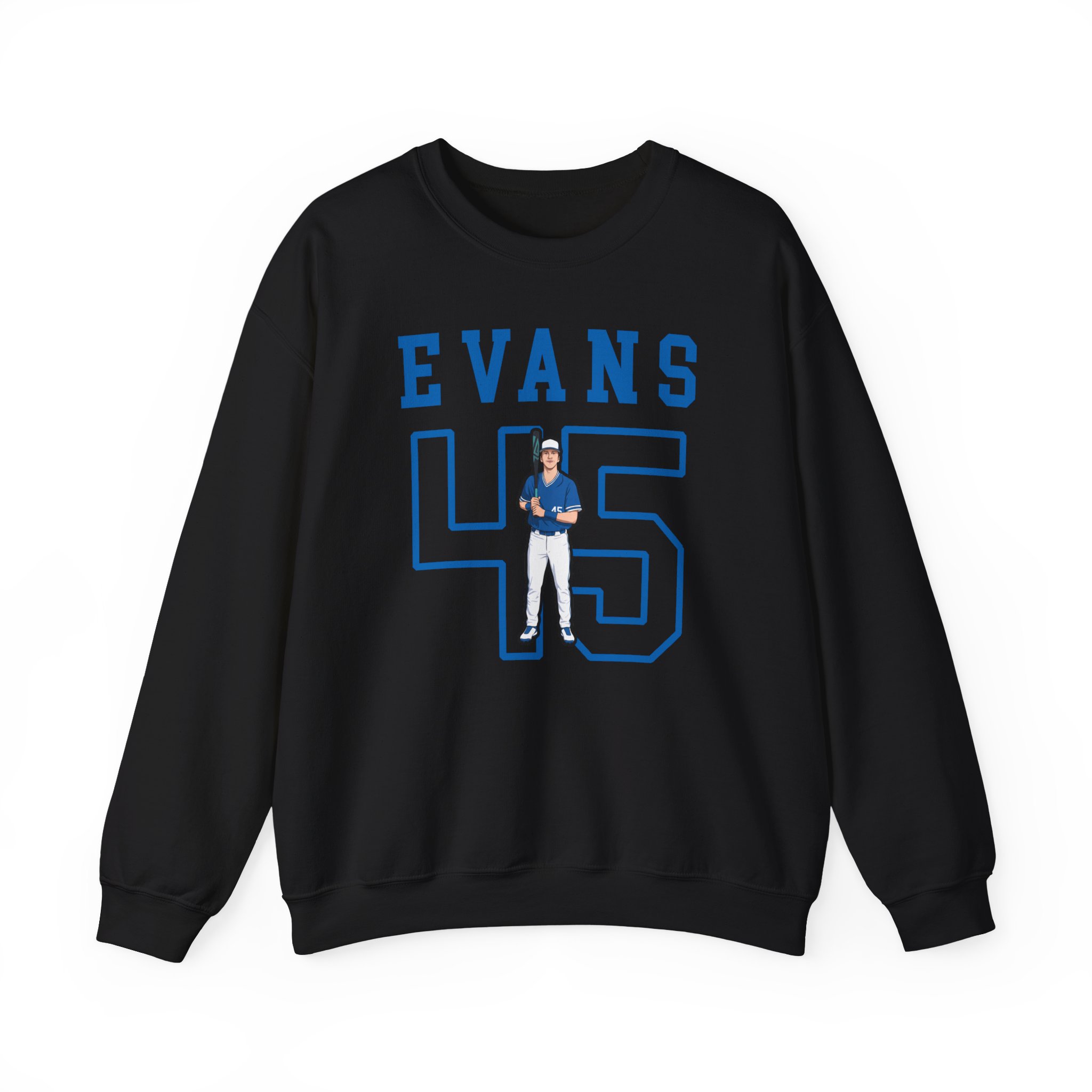 Crewneck Sweatshirt — character_shirsey in Black
