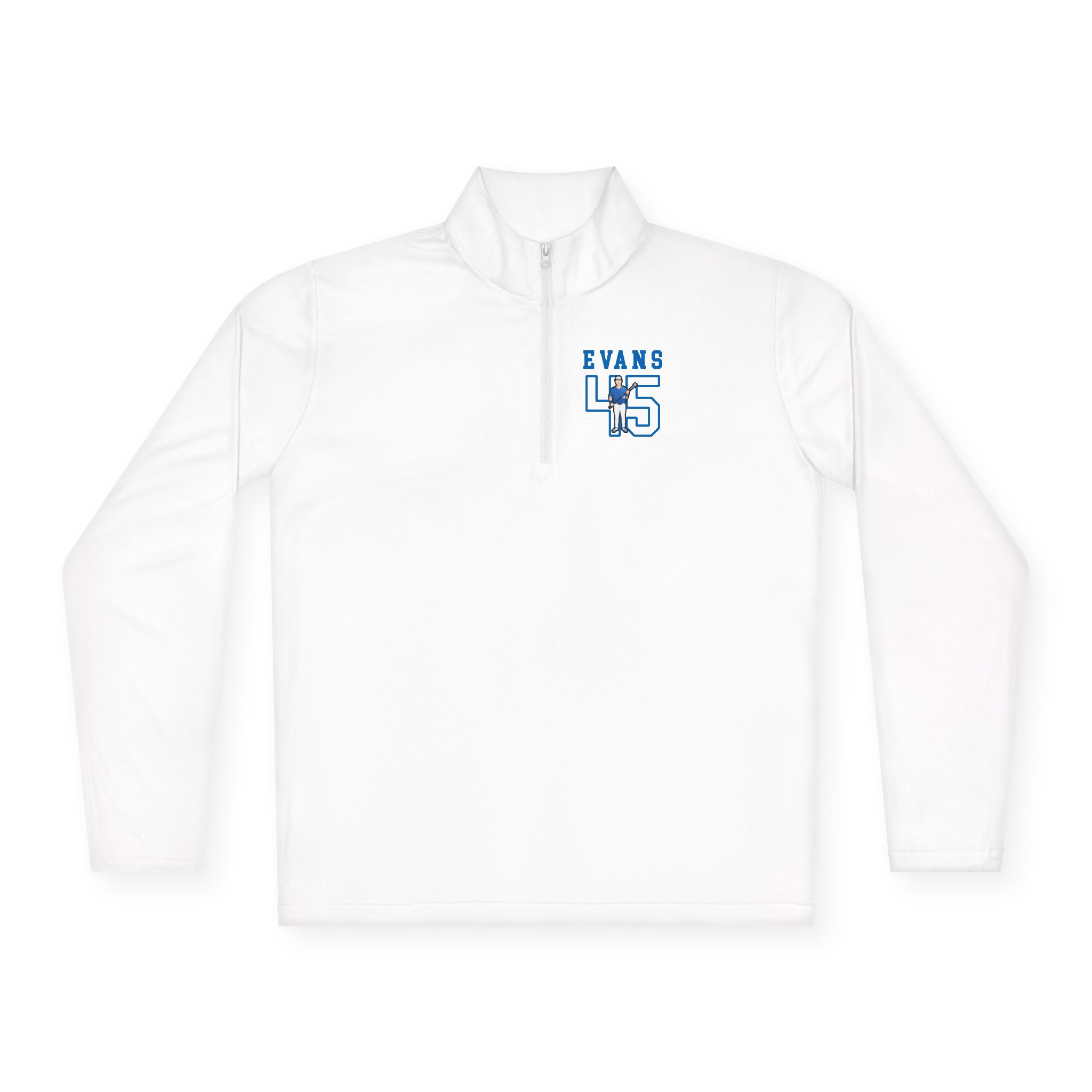 Q-Zip Pullover — character_shirsey in White