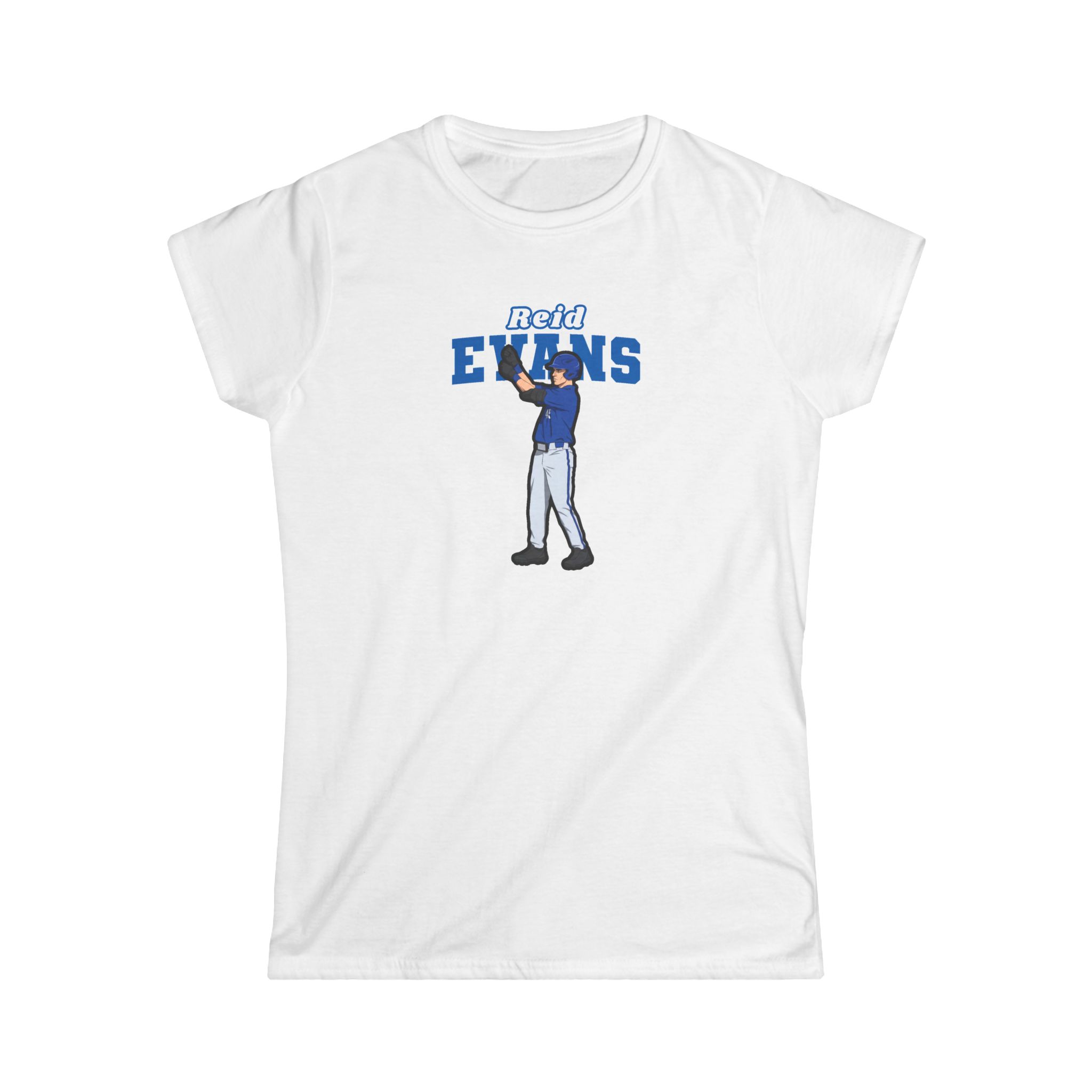 Women's Softstyle Tee — character_name_arch in White