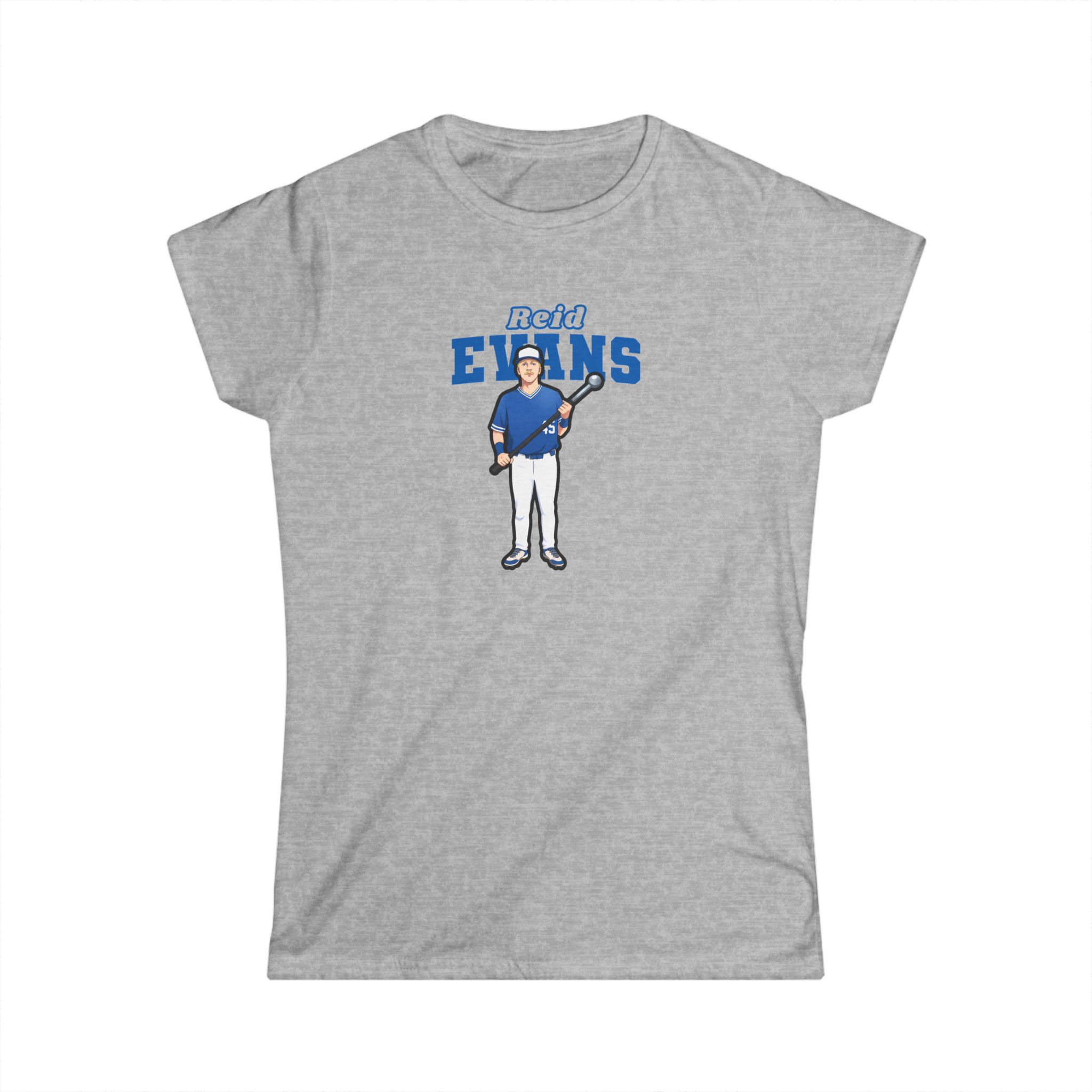Women's Softstyle Tee — character_name_arch in Grey