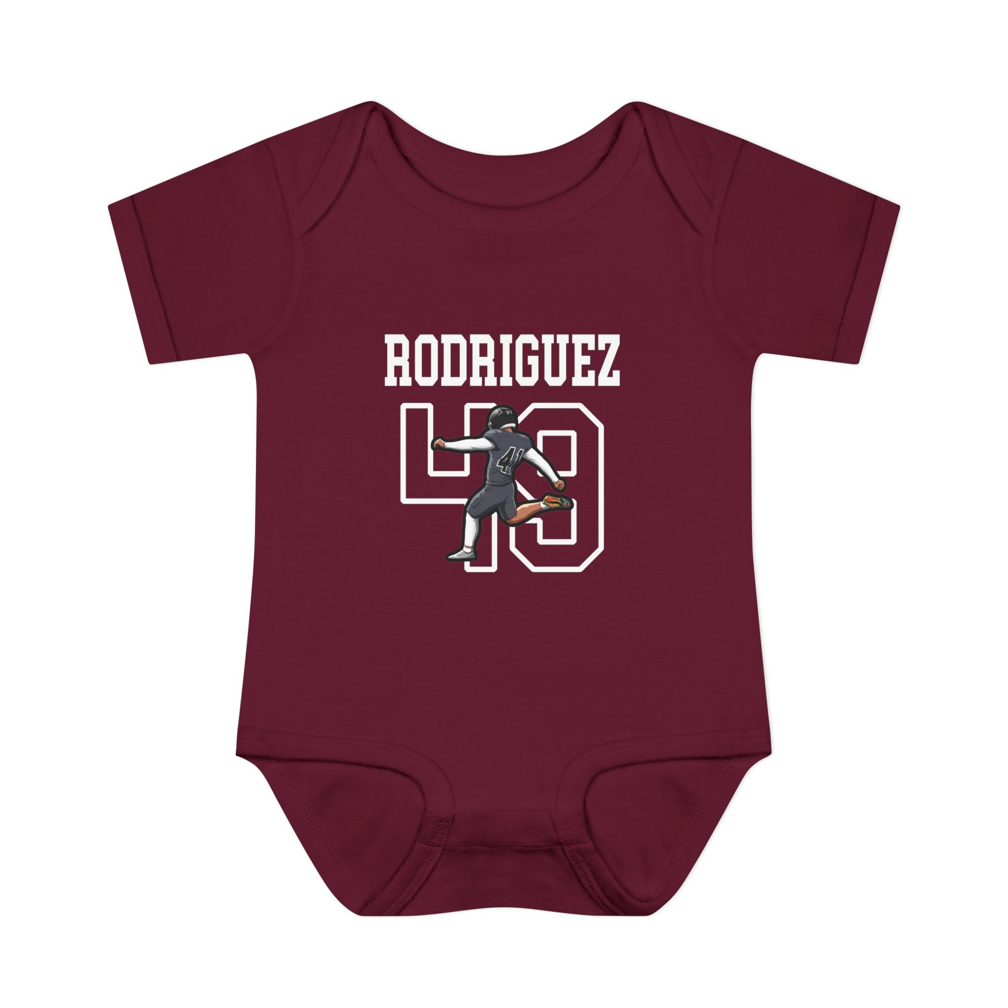Baby Onesie — character_shirsey in Maroon