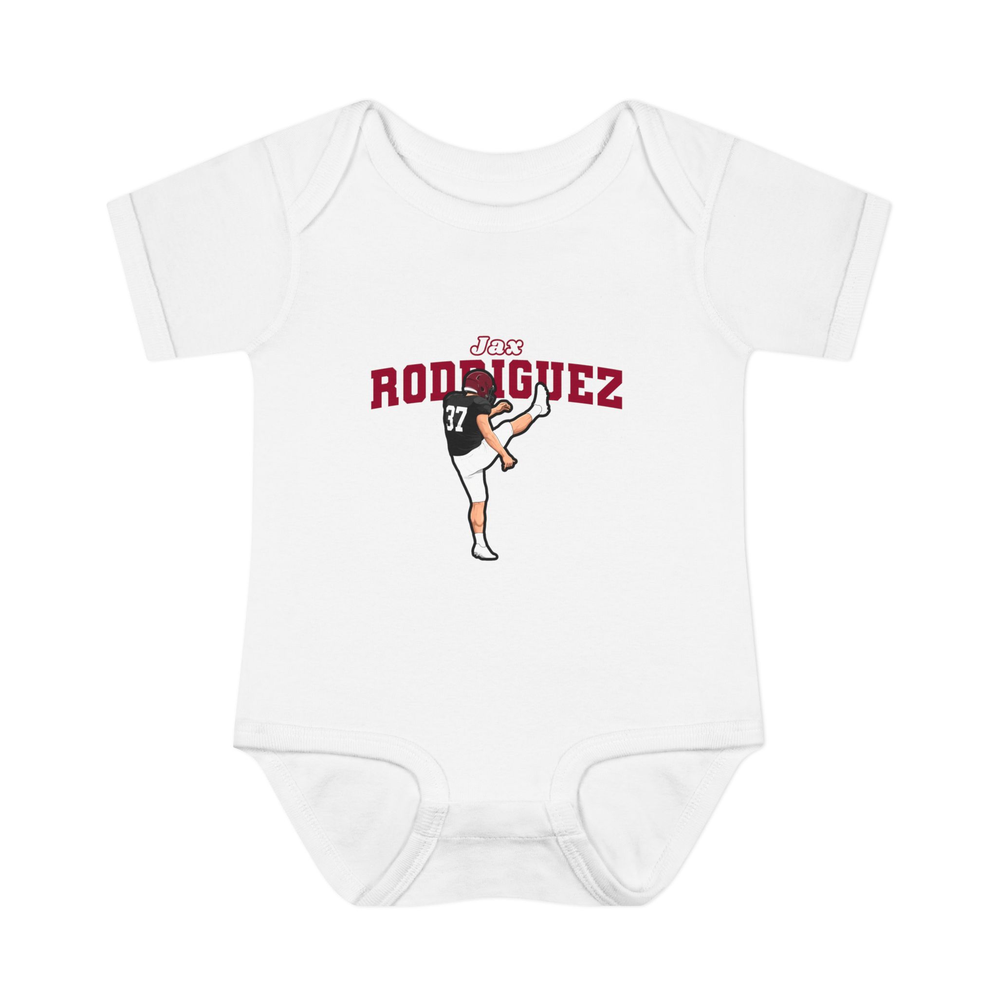 Baby Onesie — character_name_arch in White