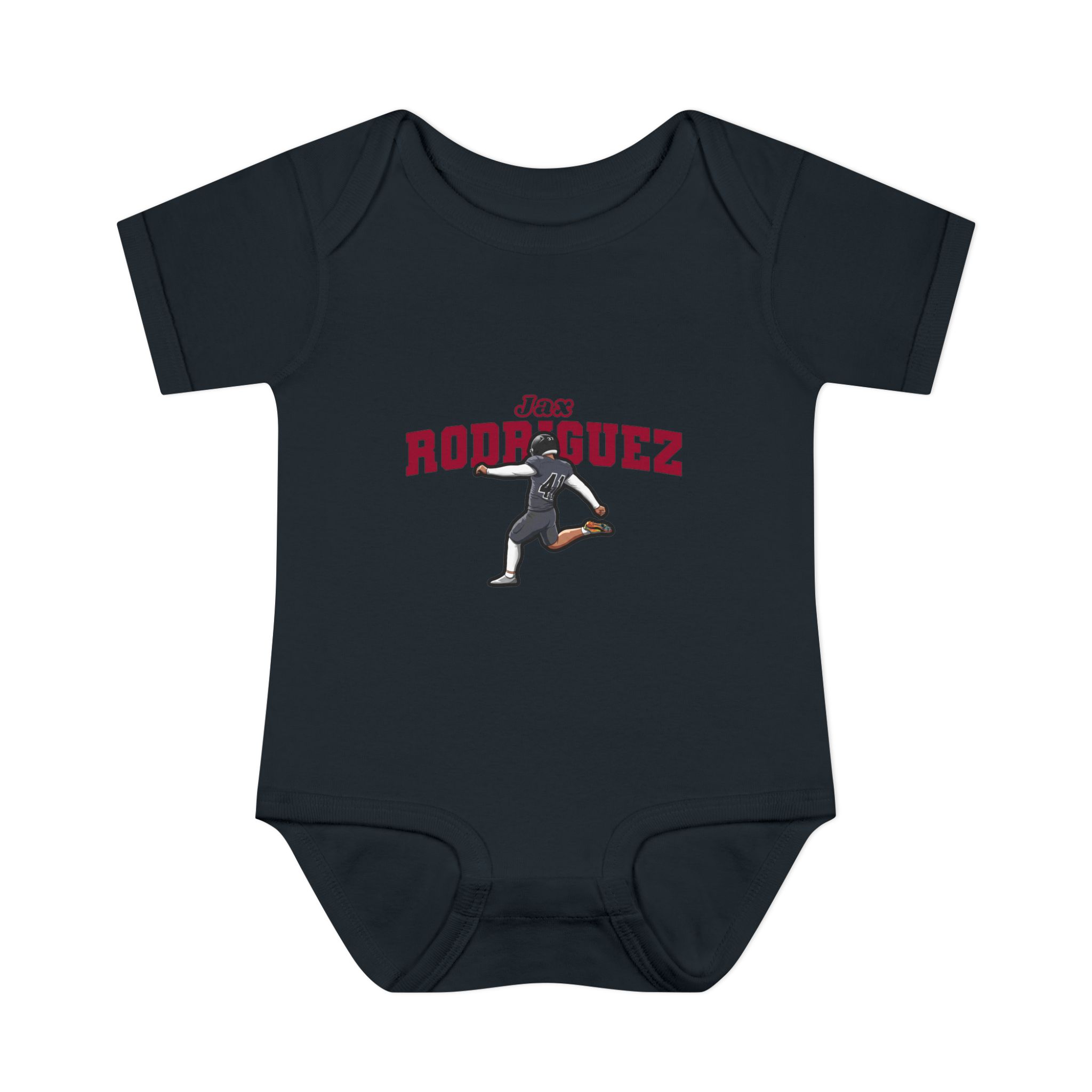 Baby Onesie — character_name_arch in Black